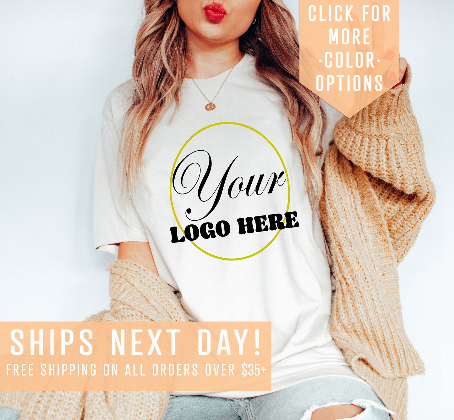 Custom Shirt Gift Your Logo Sweatshirt Personalized Shirt Customizable Clothing Company Logo T ShirtCustom Text SweaterCustom Logo Tee Sweatshirt – Feel-Good Design · High-Quality Print