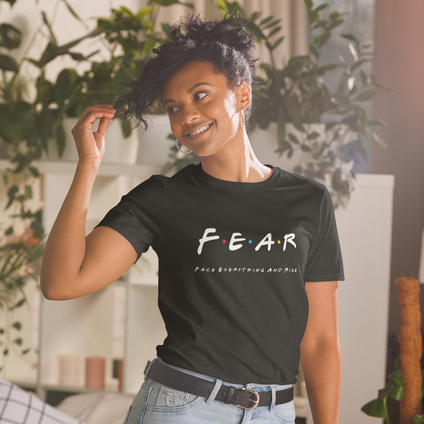 Fear Face Everything And Rise Short Sleeve Unisex T Shirt Graphic Tee – Aesthetic Look · Perfect For Daily Wear