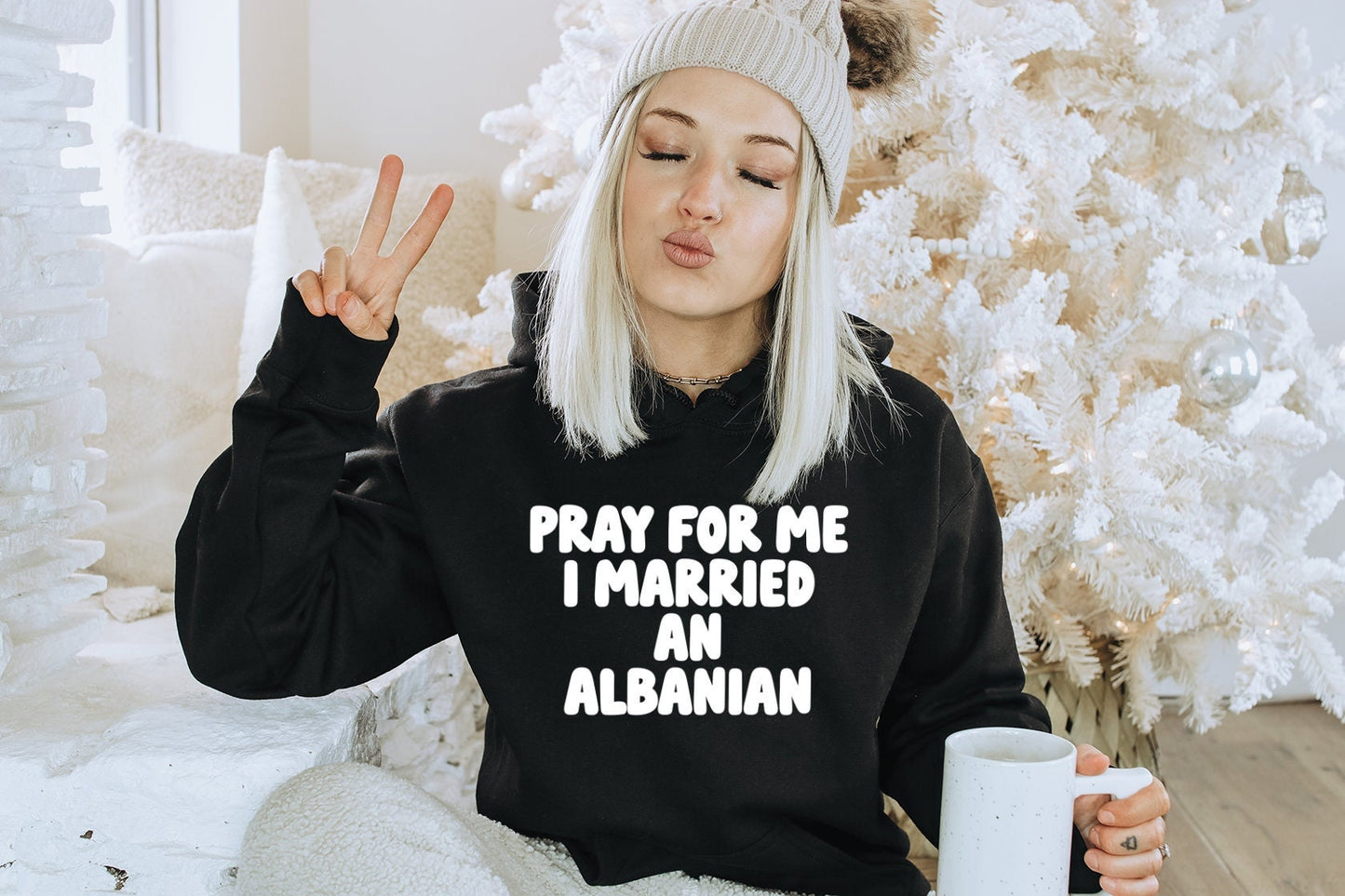 Albanian Albania Wedding Anniversary Wife Husband Gifts Hoodie Funny Jumper Hooded Sweatshirt Him Her Unisex Sweater Shirt Hoodie – Aesthetic Look · High-Quality Print