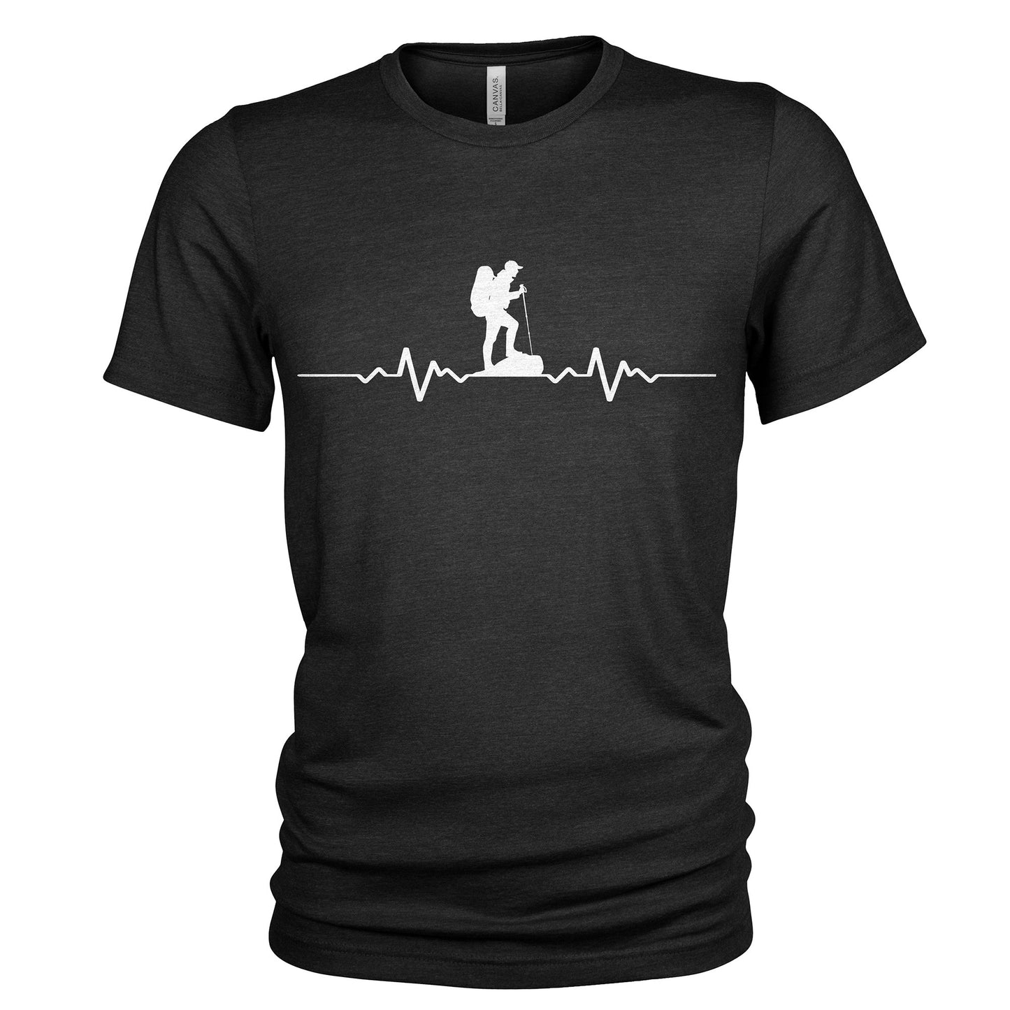 Heartbeat T Shirt Male Hill Walker Hiker Mountaineer Alpine EKG Men39s T Shirt 4709 Graphic Tee – Feel-Good Design · Perfect For Daily Wear