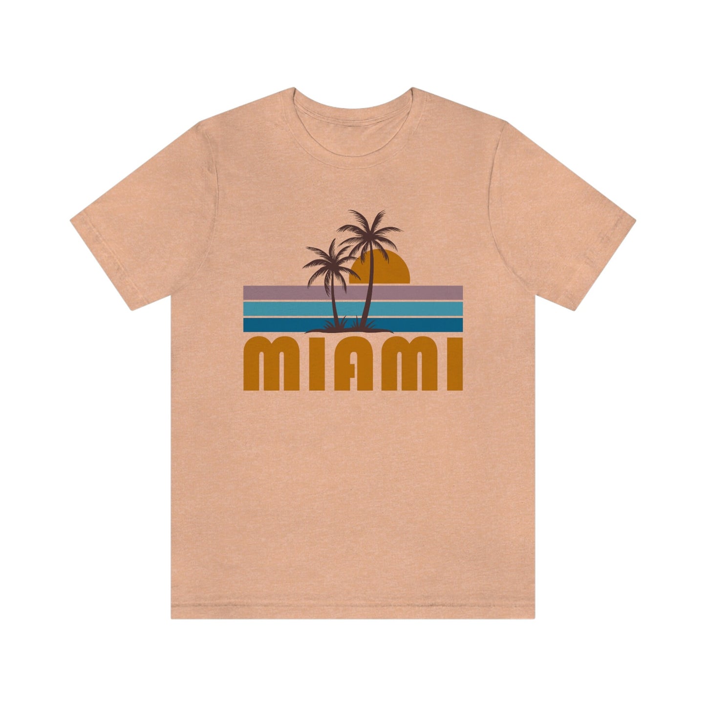 Miami Florida TShirt Retro Palm Tree Unisex Miami Shirt Personalization Available Graphic Tee – Premium Graphic · Great Gift For Fans