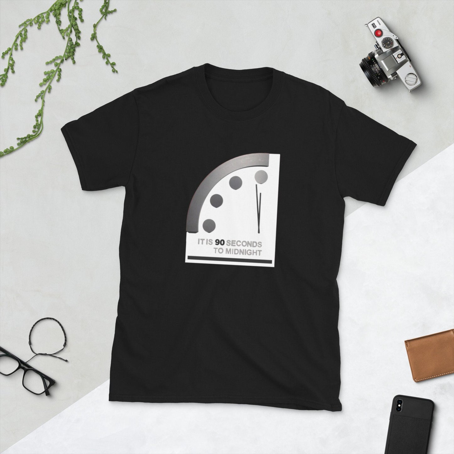 Doomsday Clock 90 Seconds To Midnight Short Sleeve Unisex T Shirt Graphic Tee – Bold Style · Must-Have Style