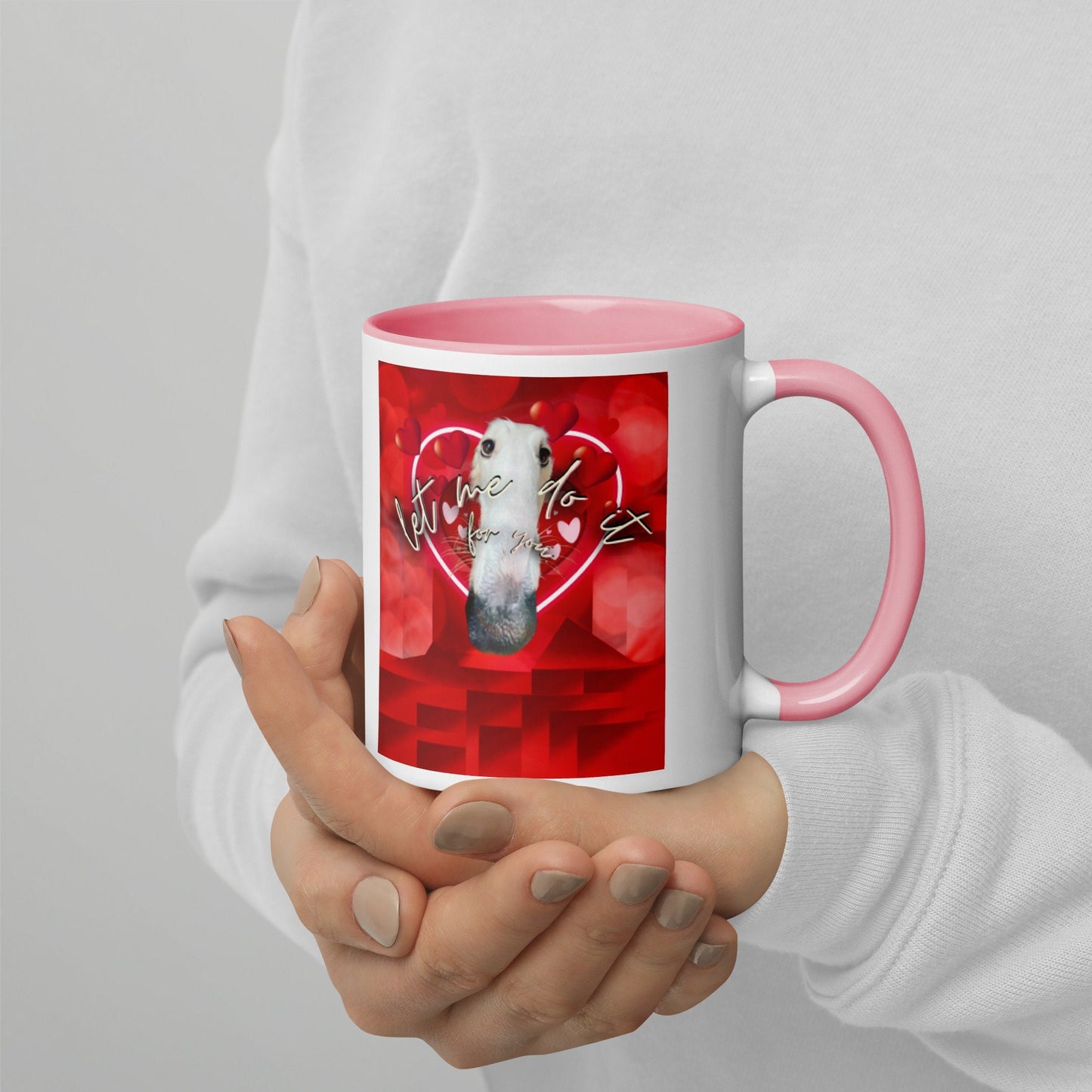 Let Me Do It For You Dog Valentines Day Mug with Color Inside Graphic Tee – Aesthetic Look · Great Gift For Fans