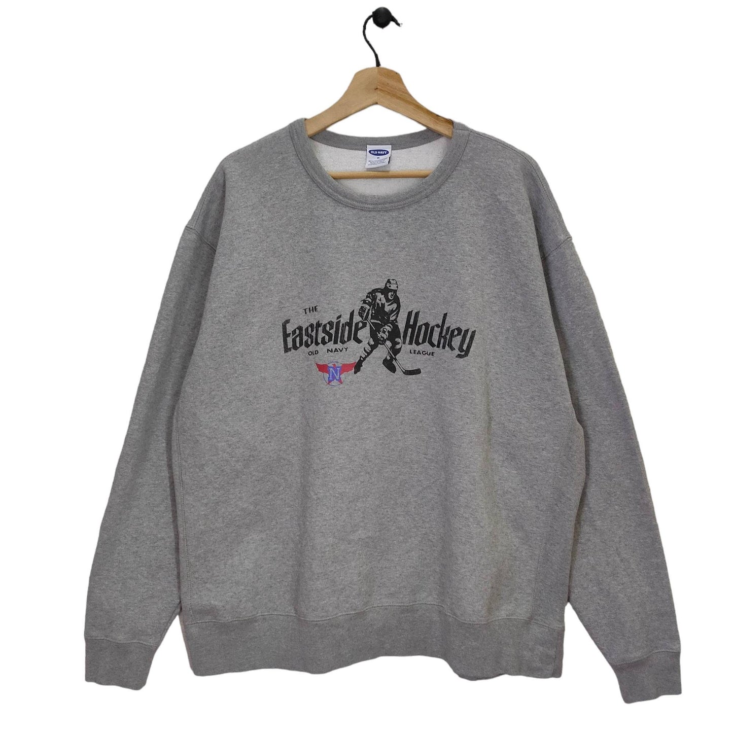 East Side Hockey League Vintage Old Navy Crewneck ESHL Jumper NHL Sweater Hockey Manager Sweatshirt Baggy XL Sweatshirt – Easygoing Wear · Top Pick For Any Outfit