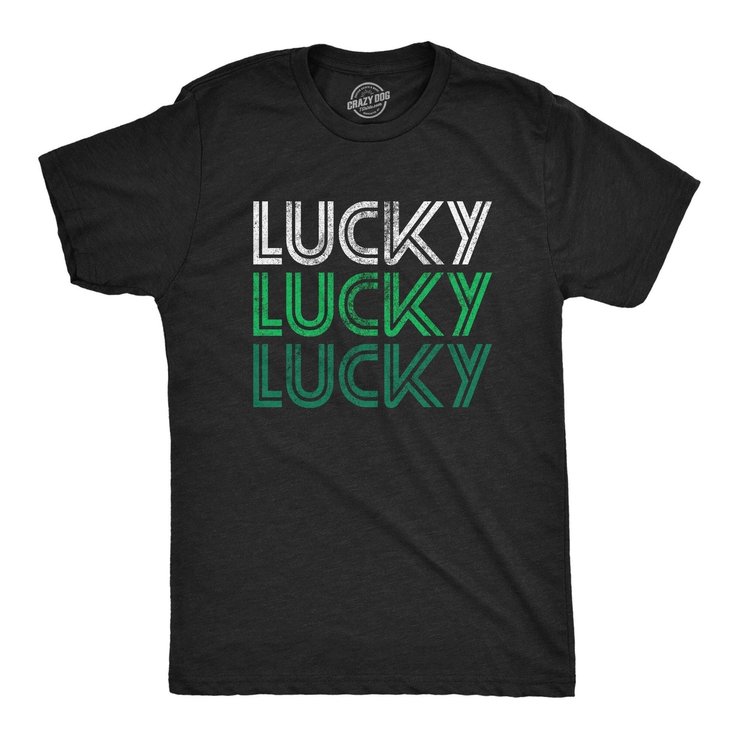 Lucky Lucky Lucky Shirt GREEN Shamrock Shirt Lucky Irish Shirt Ireland Drinking TShirt Irish Shirts St Patricks Day Shirts Graphic Tee – Aesthetic Look · Top Pick For Any Outfit