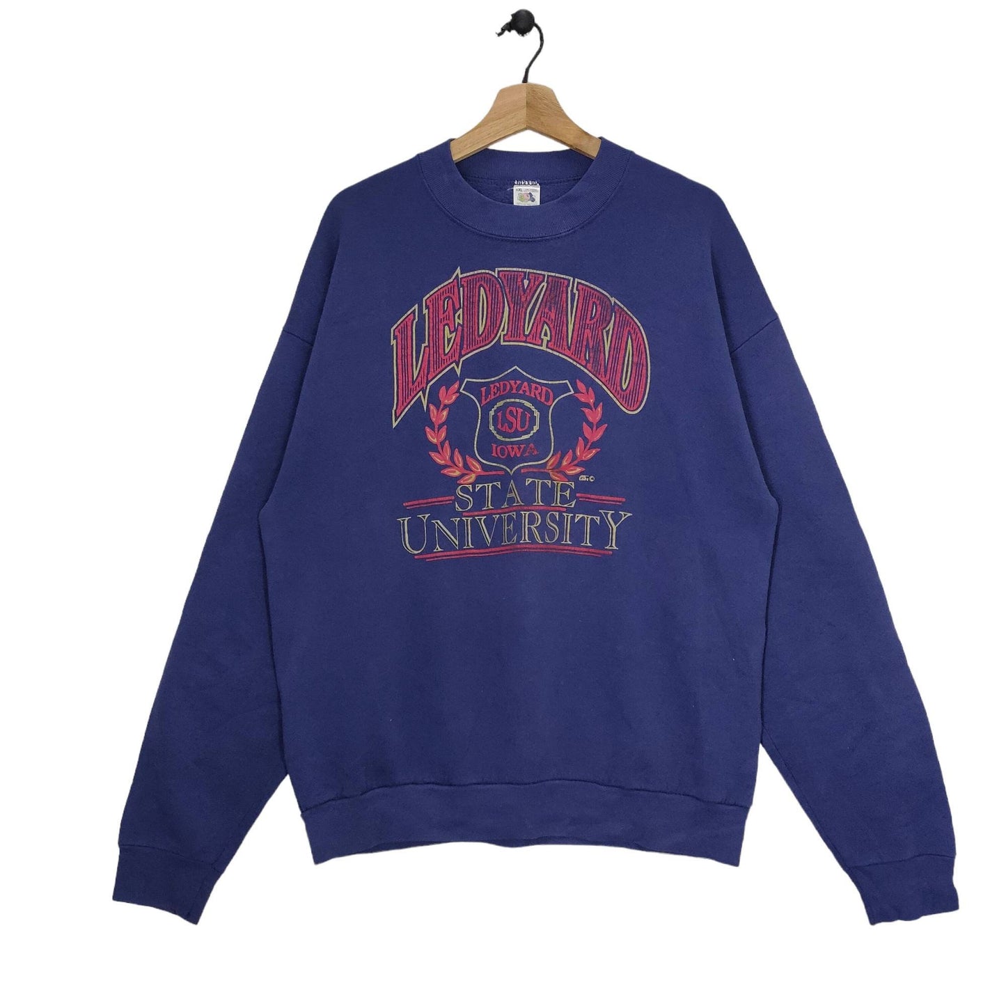 90s LSU Crewneck Vintage Fruit of the Loom Sweater Ledyard Iowa State University Jumper Navy Blue Graphic Tee – Soft Feel · Top Pick For Any Outfit