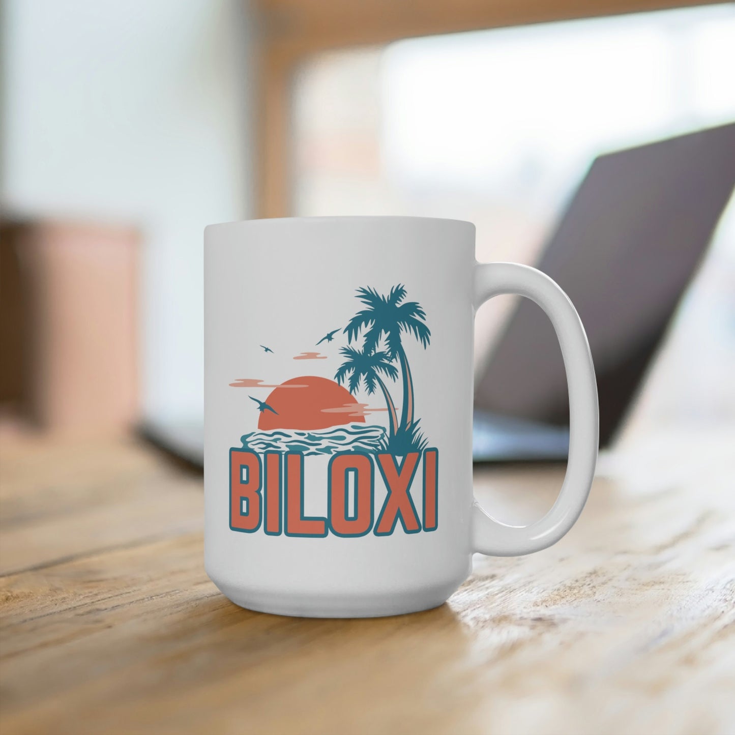 Biloxi Mississippi Mug Ceramic Biloxi Mug Personalization Available Graphic Tee – Everyday Comfort · Perfect For Daily Wear