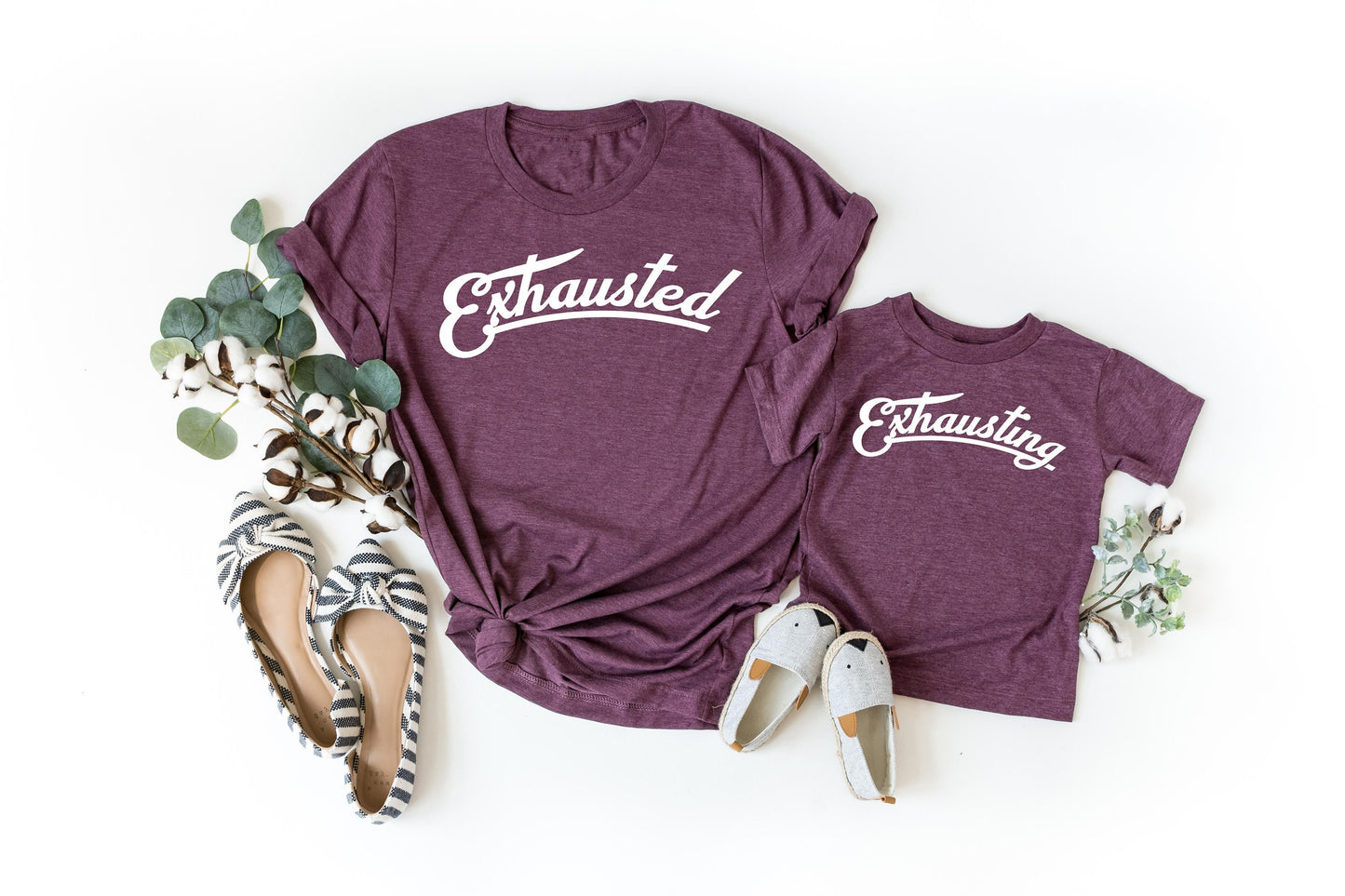 Exhausted And Exhausting Shirt Gift For Mother39s DayMatching Family ShirtFunny New Mom Gift T ShirtMom And Son ShirtMom and Daughter Tee Graphic Tee – Fan Favorite · Must-Have Style