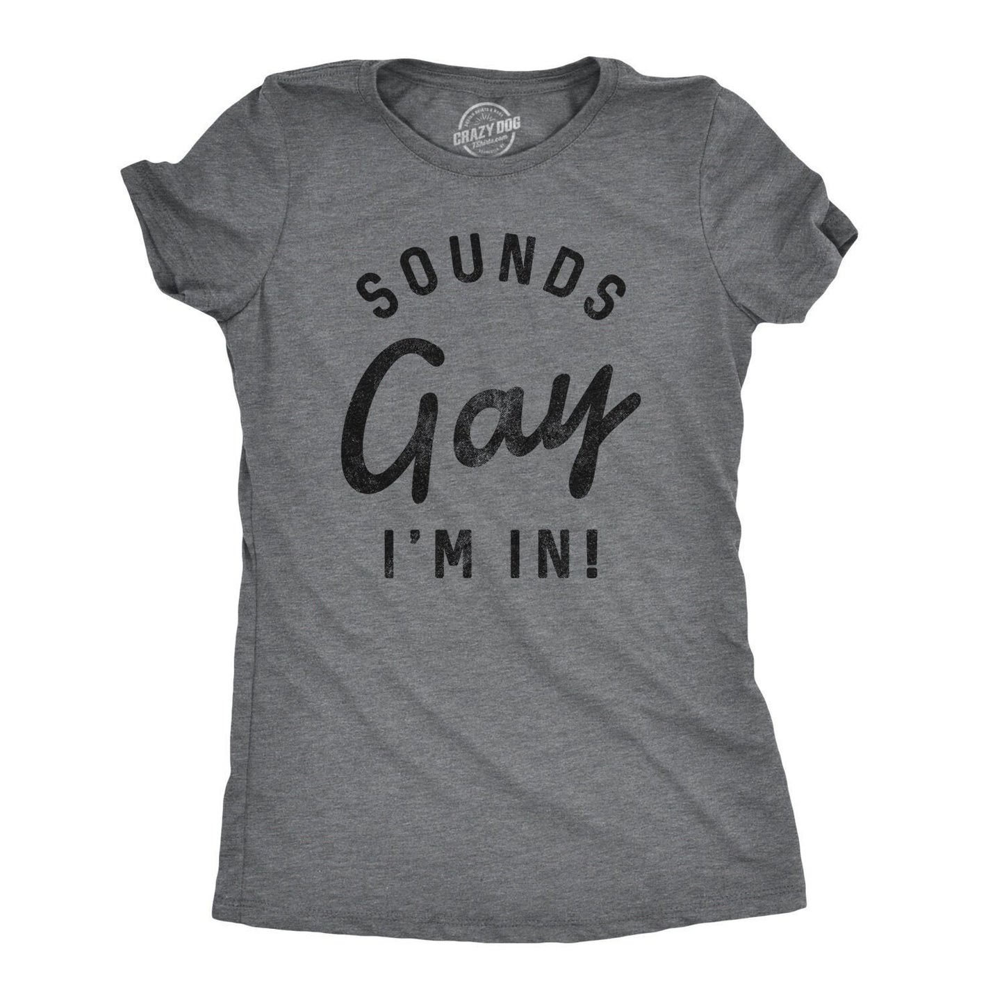 Sounds Gay I39m In LBGT Pride Pride Month Lesbian Shirts Pride Gay Shirts Sarcastic Shirts Women Funny Womens Shirt Graphic Tee – Easygoing Wear · Perfect For Daily Wear