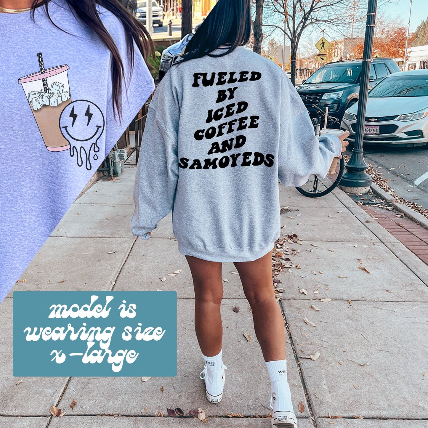 Samoyed Dog Mom Mothers Day BACK PRINT Sweatshirt Gifts With Pocket Print Funny Sweater Shirt Jumper Men Women Her Sweatshirt – Aesthetic Look · Top Pick For Any Outfit