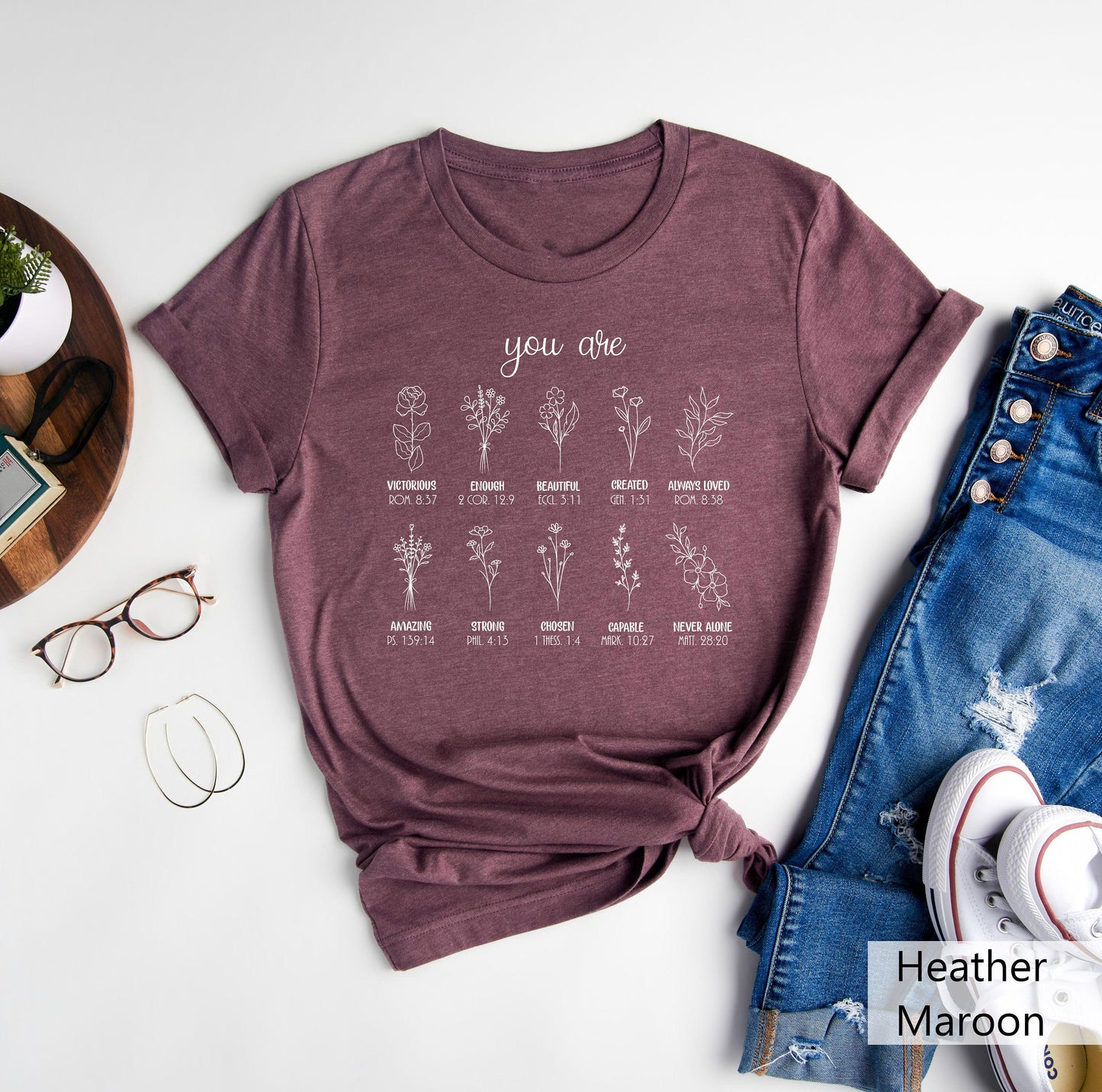 You Are Inspirational Shirt Wildflower Shirt Bible Verse T Shirt Trendy Christian Shirt Mental Health Shirt Self Love ShirtBe Kind Tee Graphic Tee – Fan Favorite · Perfect For Daily Wear