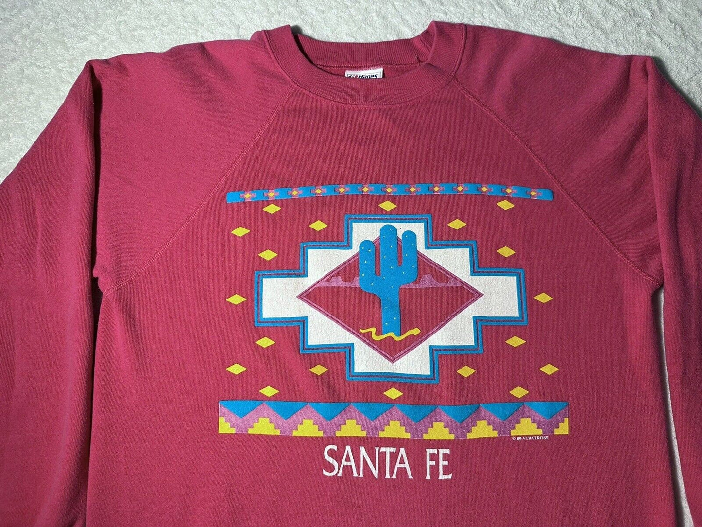 Vintage 1980s 80s Sante Fe New Mexico Southwest Art Cactus Raglan Crewneck M L Graphic Tee – Soft Feel · Trending Graphic Apparel