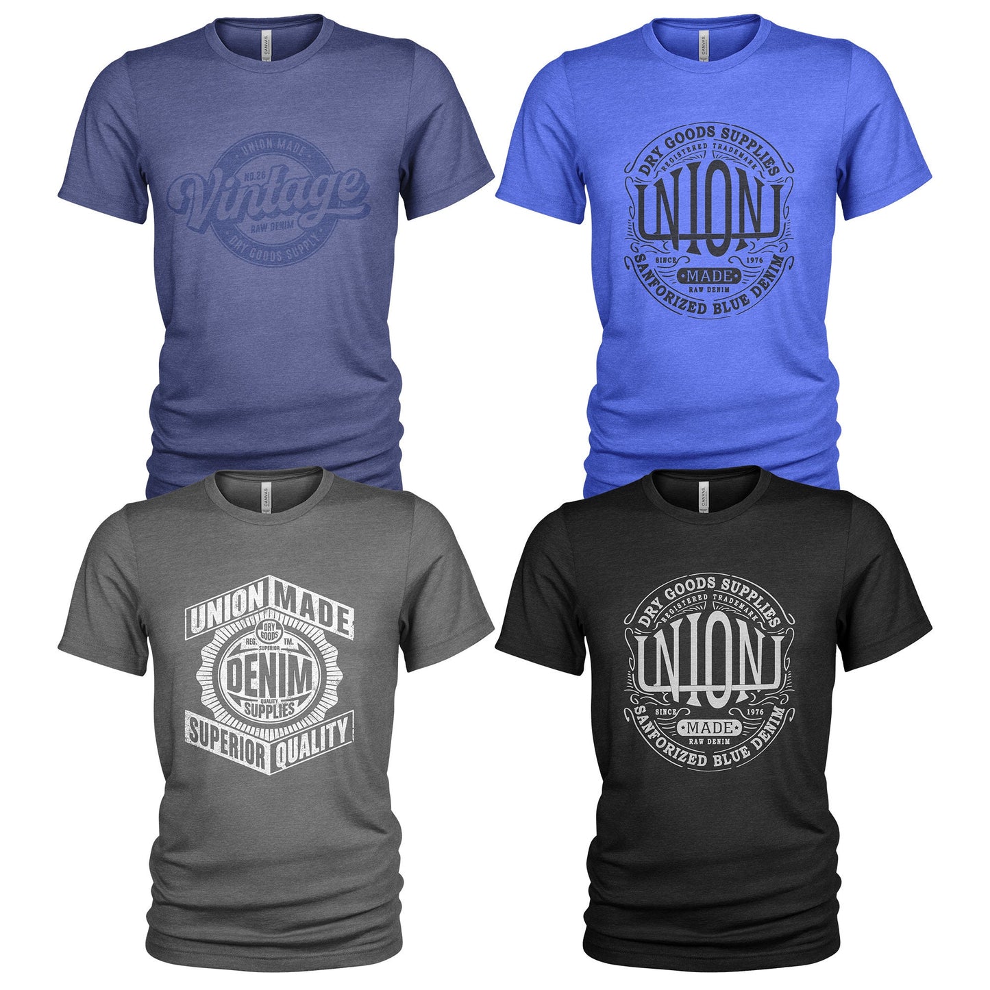 Union Made Denim Men39s Casual Workwear 4 Pack T Shirt Set 4649 Graphic Tee – Aesthetic Look · Trending Graphic Apparel