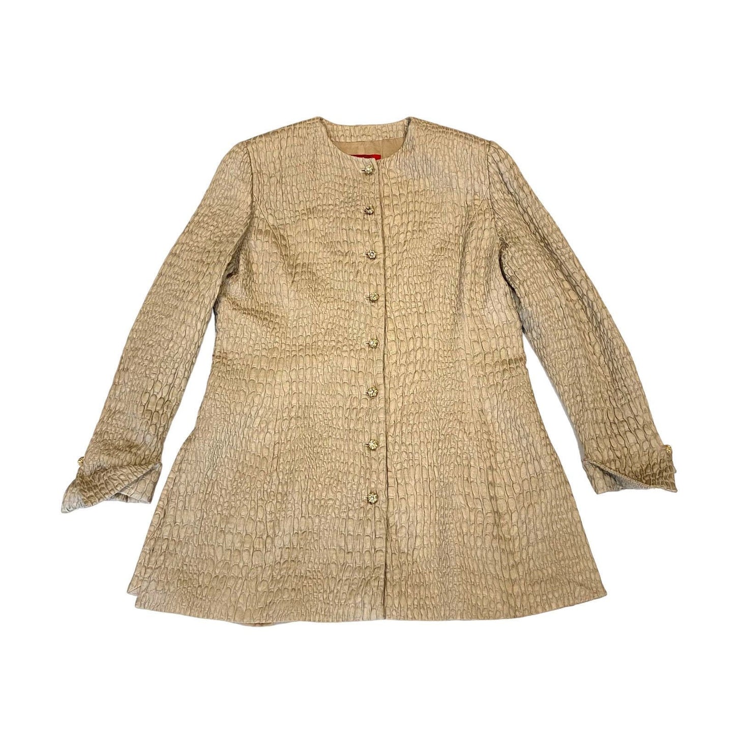 Valentino Night Collarless Womens Button Up Jacket Vintage Designer Beige Grey Graphic Tee – Feel-Good Design · High-Quality Print