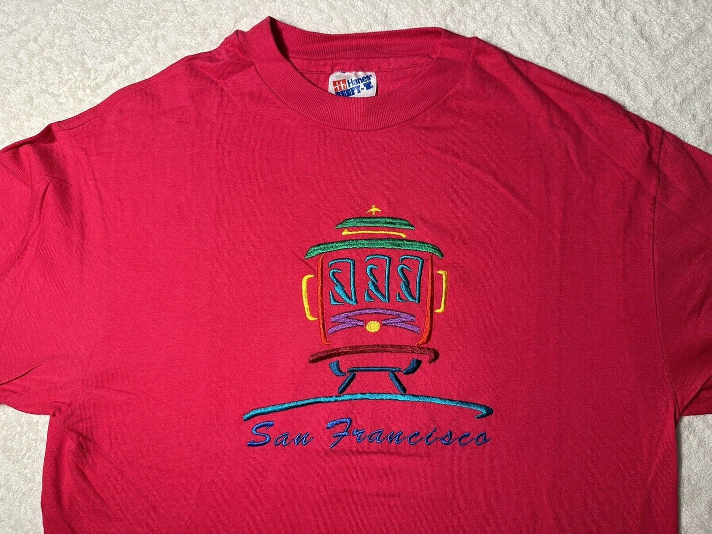 Vintage 1990s San Francisco California Train Embroidered City T Shirt M NEW Graphic Tee – Cozy Vibes · Must-Have Style