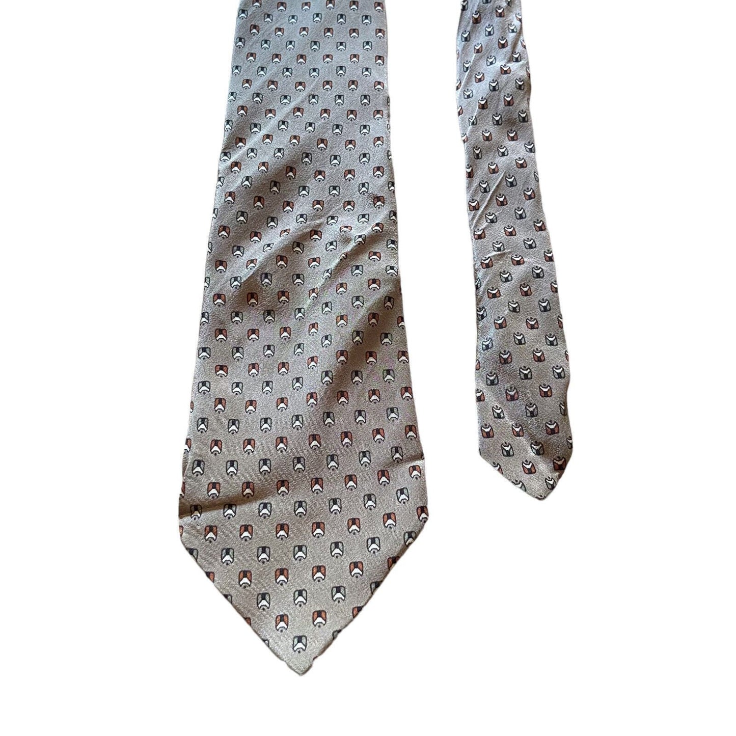 Lanvin Patterned Silk Tie Vintage Luxury High End Designer Grey Brown VTG Graphic Tee – Fan Favorite · High-Quality Print