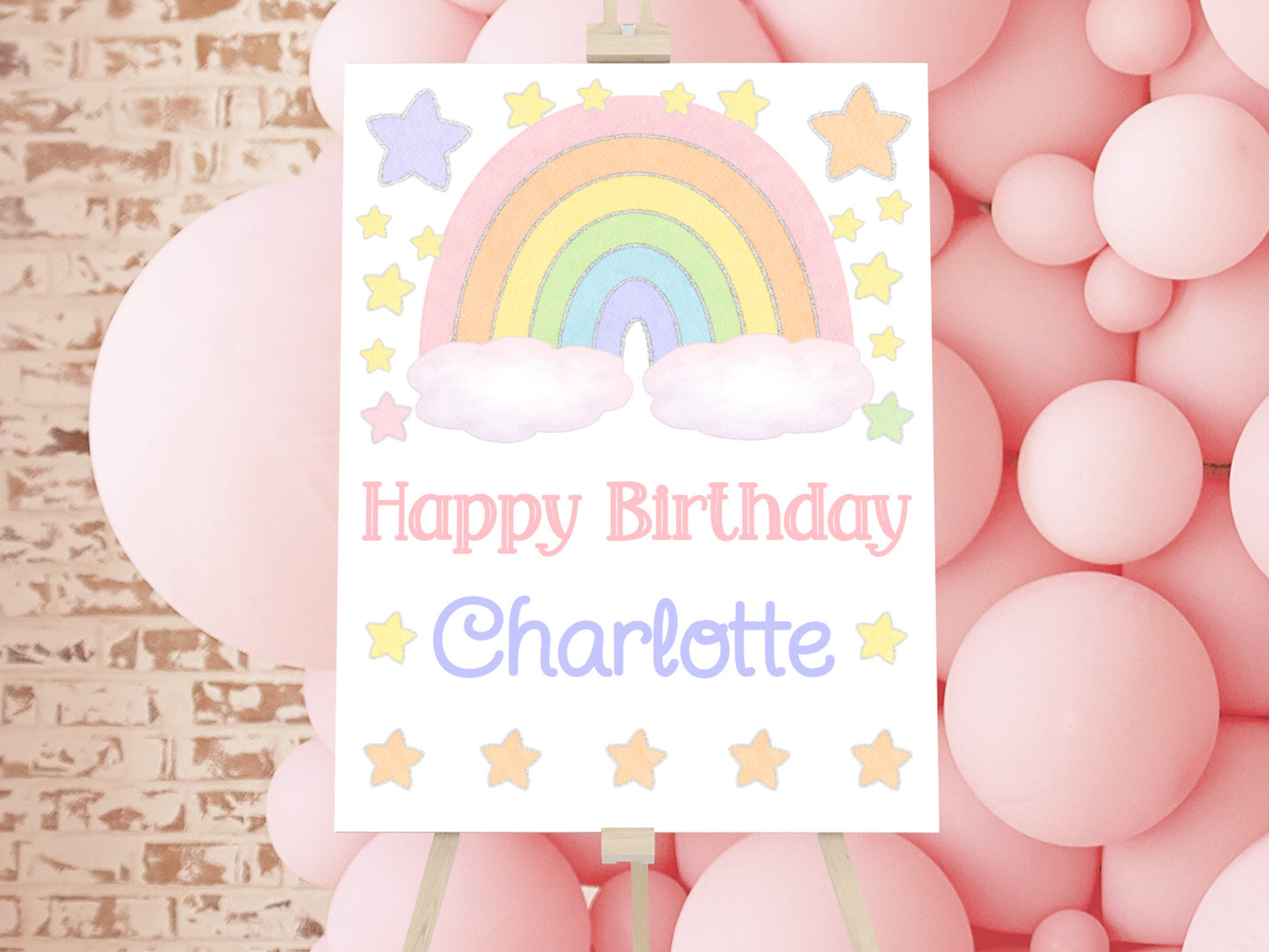 Rainbow Birthday Sign Rainbow Welcome Sign Instant Download Rainbow Sign Editable Pastel Rainbow Party Signs Printable Cute RAINB1 Graphic Tee – Everyday Comfort · High-Quality Print