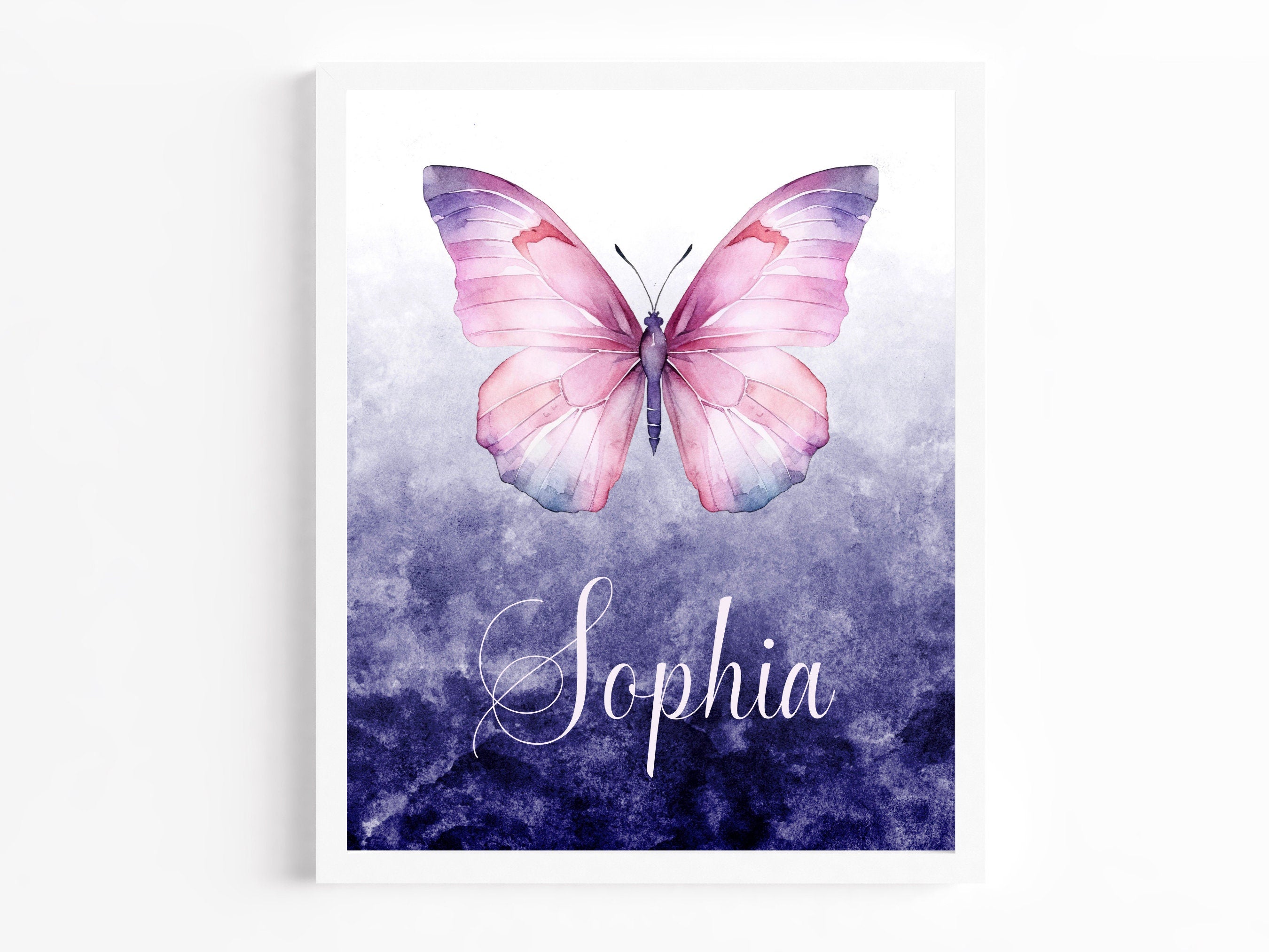 Editable Butterfly Wall Art Digital Download Art Print Girl Room Decor for Teens Girl Tween Prints Dark Purple Wall Art Pink Butterfly Graphic Tee – Warm & Stylish · Top Pick For Any Outfit