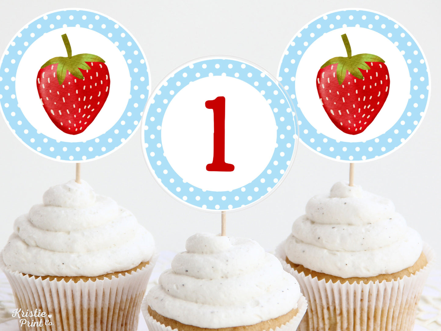 Strawberry Cupcake Toppers Table Centerpiece Birthday Party Decoration Berry First Birthday Cupcake Topper Cute Printable Party Decor STRAW Graphic Tee – Warm & Stylish · Perfect For Daily Wear