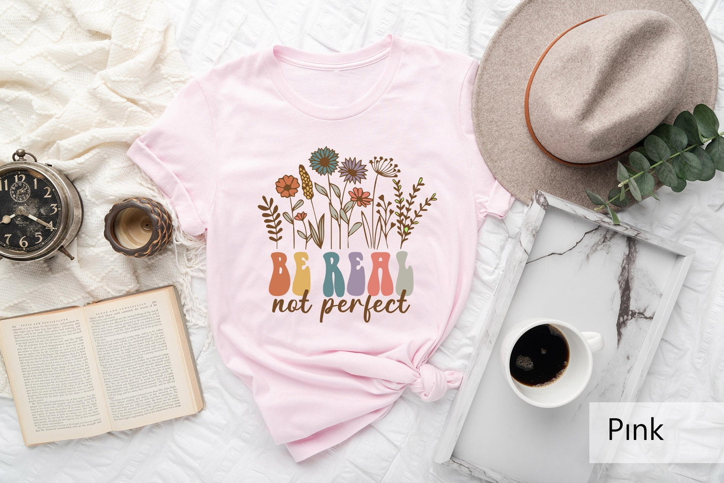 Be Real Not Perfect Shirt School Counselor Shirt Retro Mental Health T ShirtWildflower ShirtBe Kind ShirtInspirational TeePositive Tee Graphic Tee – Warm & Stylish · Perfect For Daily Wear