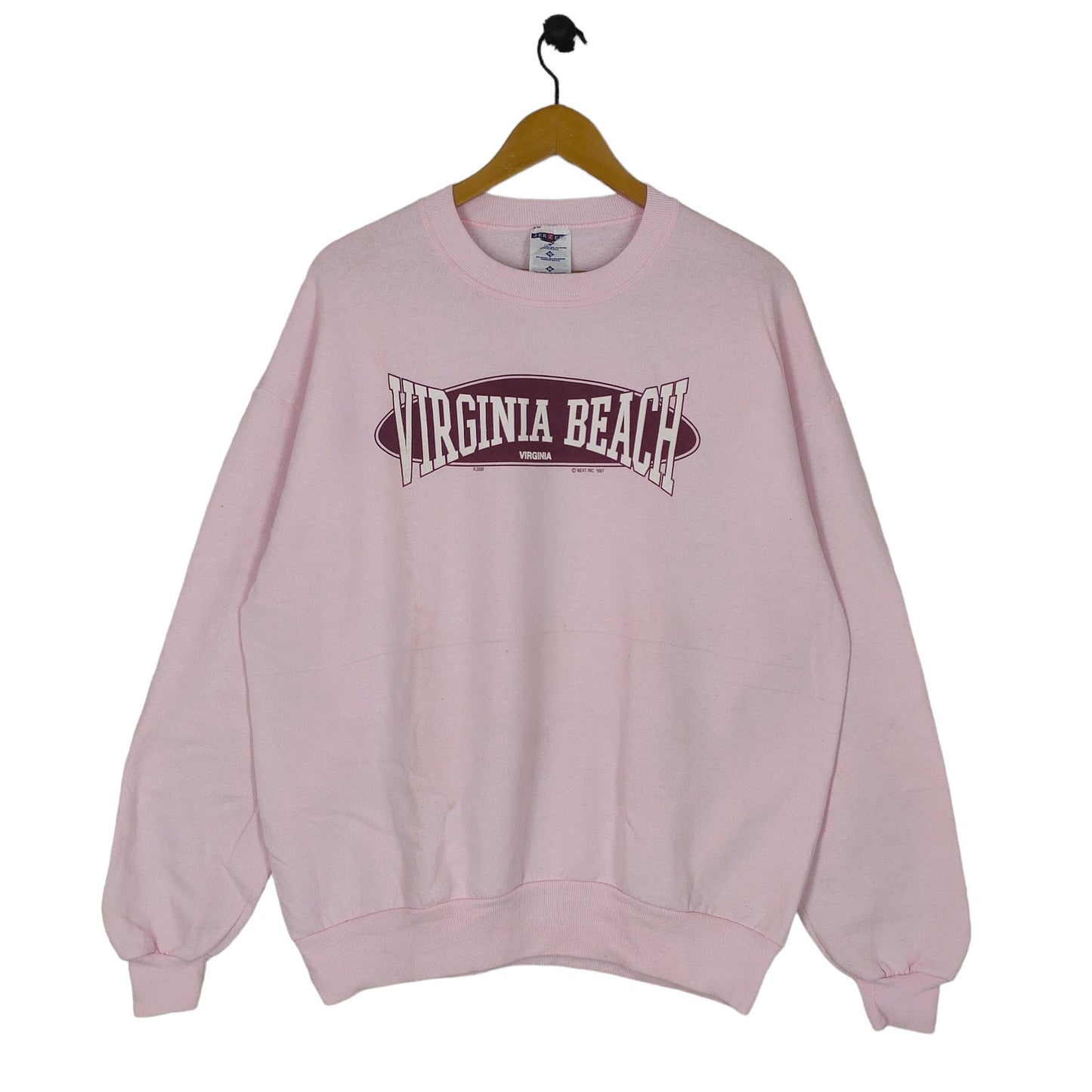 Vtg 90s Virginia Beach Crewneck Sweatshirt Vintage Jerzees 1997 Sweater Jumper Pullover Pink Size XL Sweatshirt – Warm & Stylish · Trending Graphic Apparel