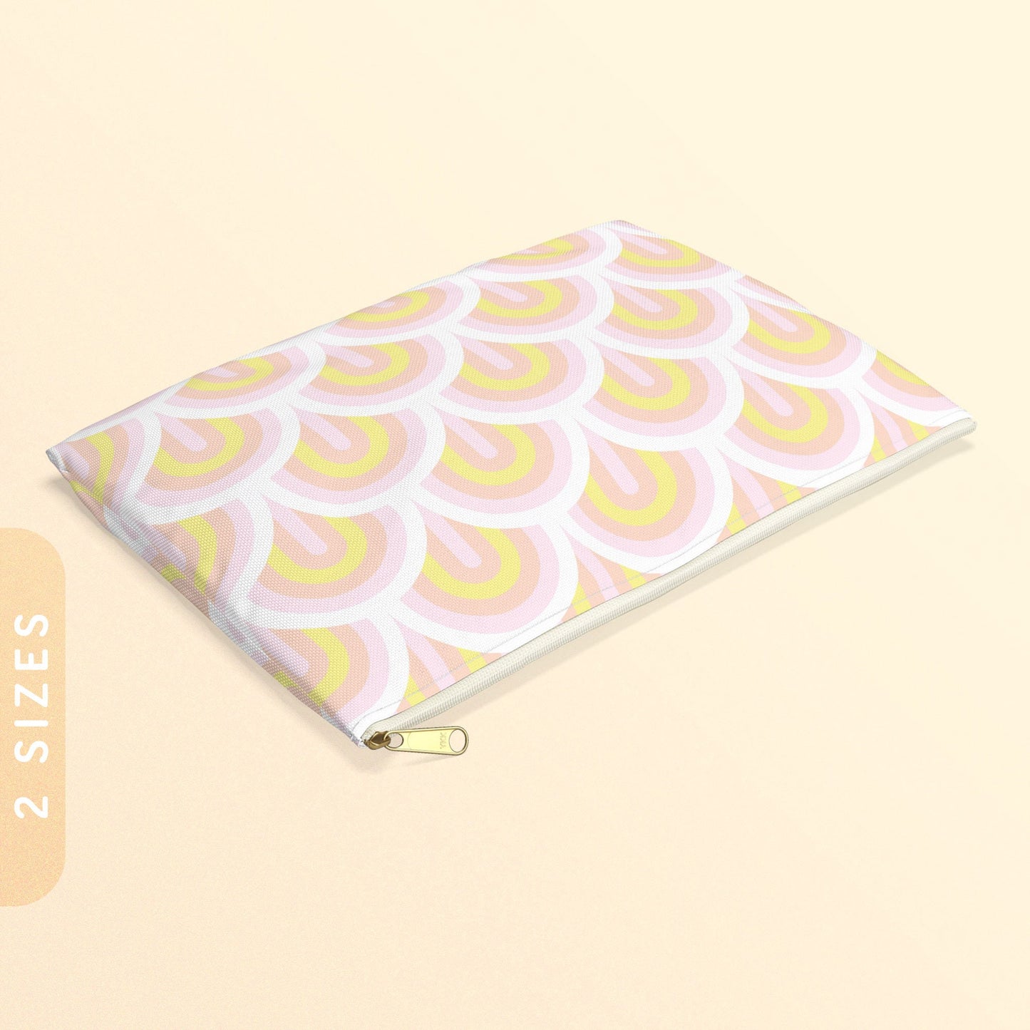 Pangender Art Deco Waves Accessory Pouch Subtle Pangender Pride Zip Pouch Pangender Flag Zippy Wallet Pan Coin Purse With Zipper Graphic Tee – Feel-Good Design · Great Gift For Fans