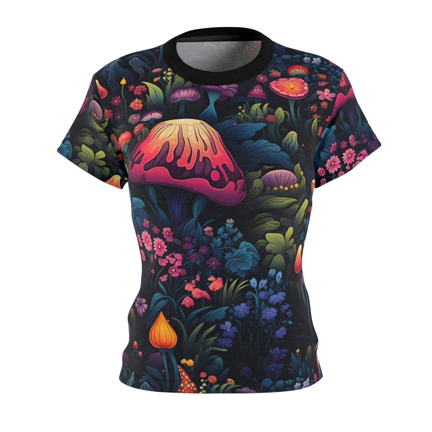Enchanted Forest Fantasy Tee Step Into Magic Women39s Cut Sew Tee AOP Graphic Tee – Easygoing Wear · High-Quality Print