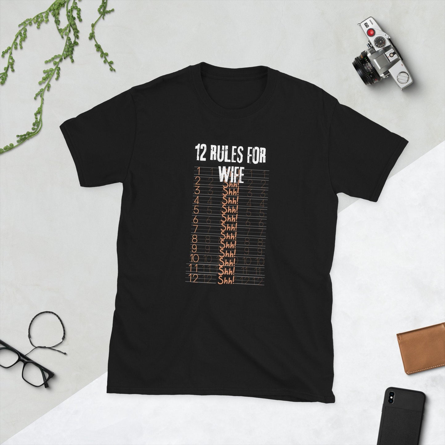 12 Rules For Wife Short Sleeve Unisex T Shirt Graphic Tee – Bold Style · High-Quality Print