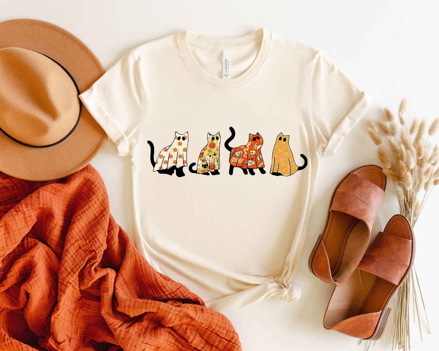 Halloween Cat Shirt Cat Shirts Black Cat Shirt Halloween Cat Shirt Ghost Cat Shirt Funny Ghost Shirt Halloween ShirtSpooky Season Tee Graphic Tee – Bold Style · High-Quality Print