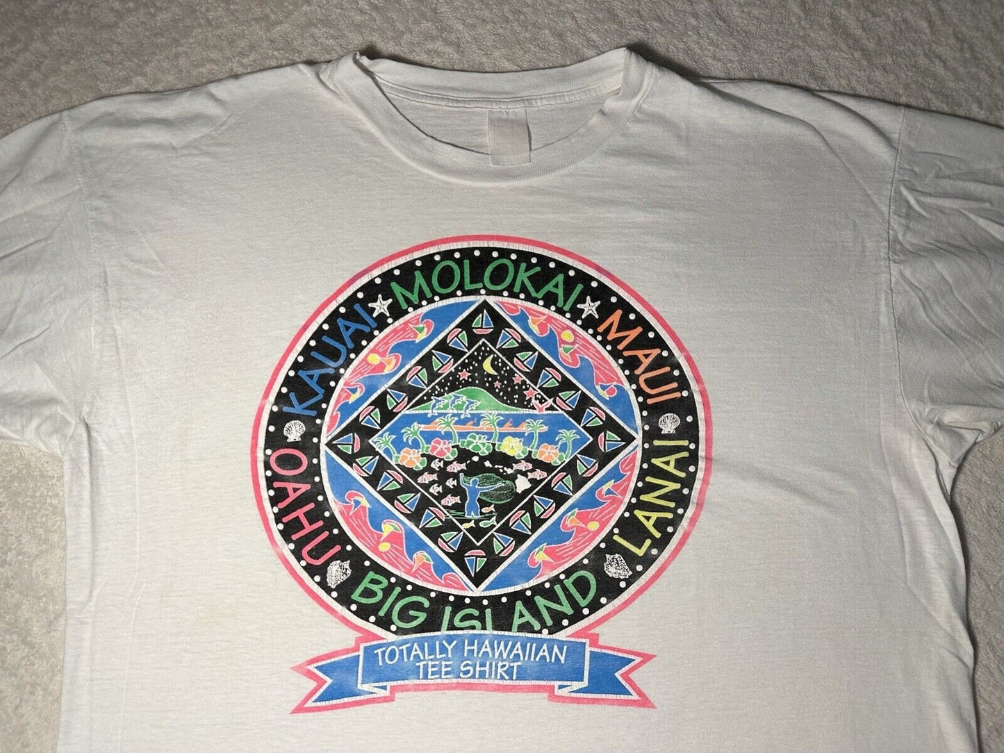 Vintage 1990s 90s Hawaii Molokai Maui Lanai Oahu Kauai Big Island T Shirt XL Graphic Tee – Premium Graphic · Top Pick For Any Outfit