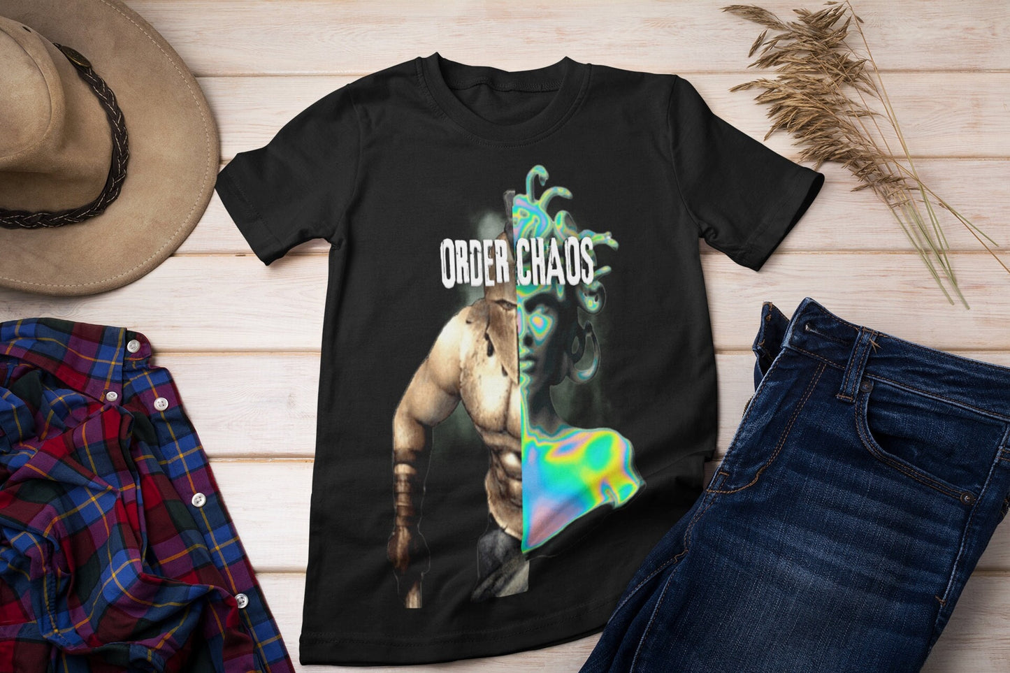 Order And Chaos Short Sleeve Unisex T Shirt Graphic Tee – Premium Graphic · Perfect For Daily Wear