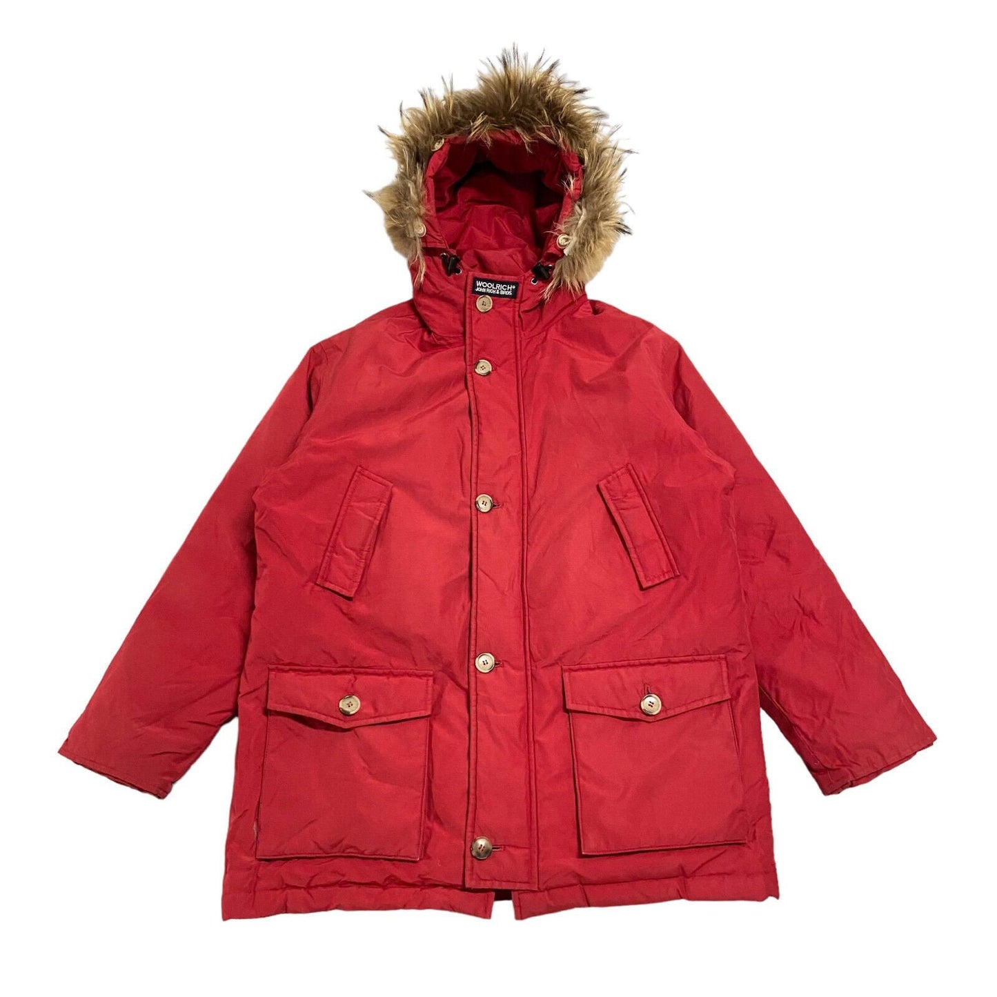 Woolrich Women39s Padded Fur Trim Parka Winter Coat Vintage Designer Red VTG Graphic Tee – Aesthetic Look · Top Pick For Any Outfit