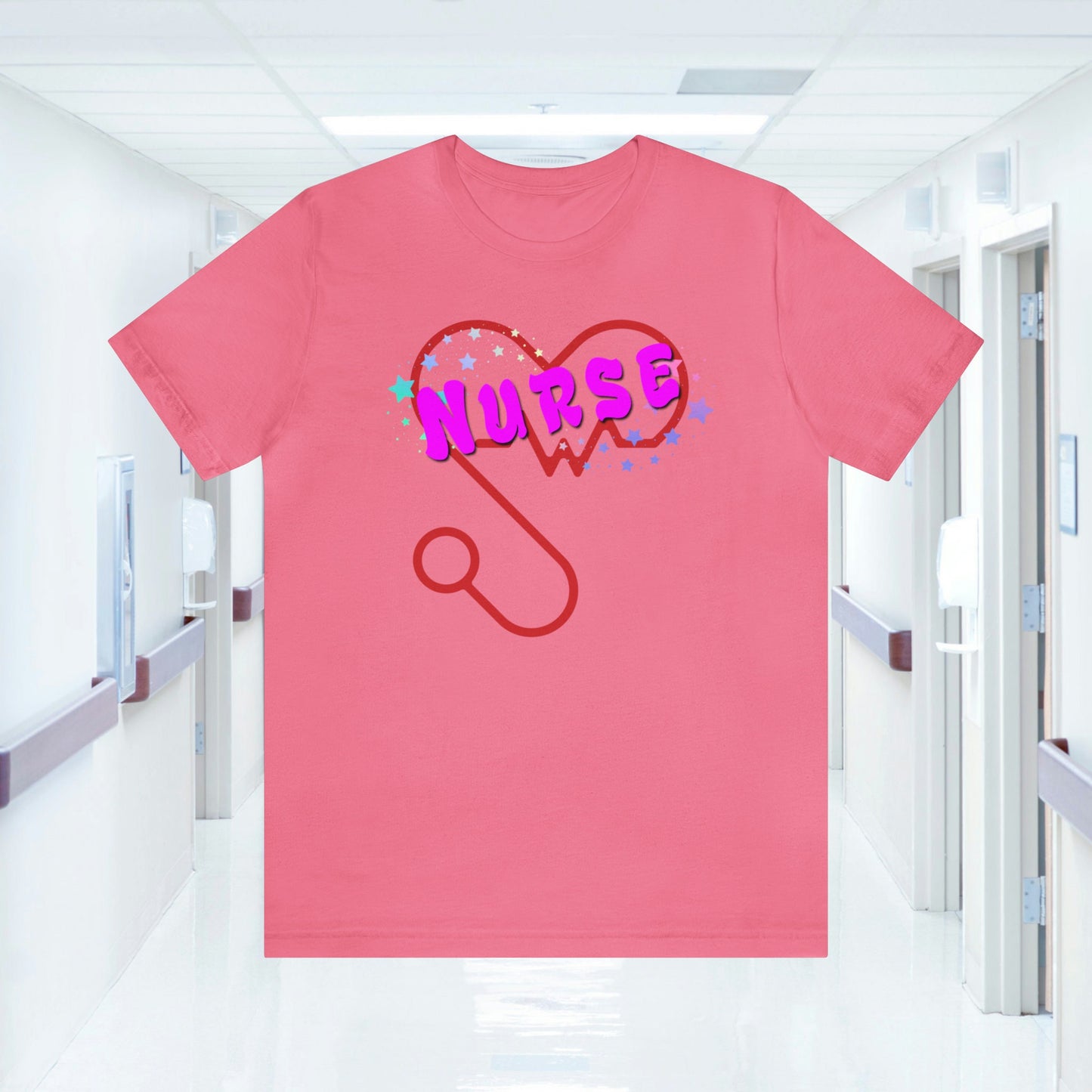 Nurse Love Unisex Jersey Tee BellaCanvas 3001 Healthcare Gift Medical Students Soft Fabric Various Sizes Available Jersey – Aesthetic Look · Must-Have Style