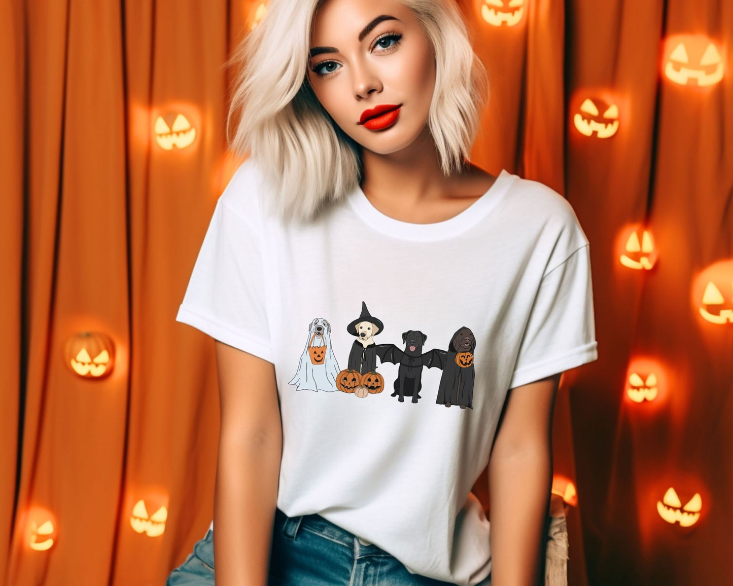 Halloween Shirt Ghost Dogs Shirt Halloween Shirt Halloween Dog TShirt Halloween Gifts Fall ShirtsPumpkin ShirtsSpooky SeasonDog Gift Graphic Tee – Aesthetic Look · Perfect For Daily Wear