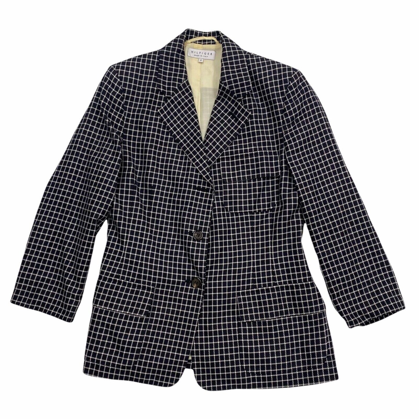 Tommy Hilfiger Women39s Check Blazer Jacket Vintage Luxury Designer Black Suit Graphic Tee – Premium Graphic · High-Quality Print