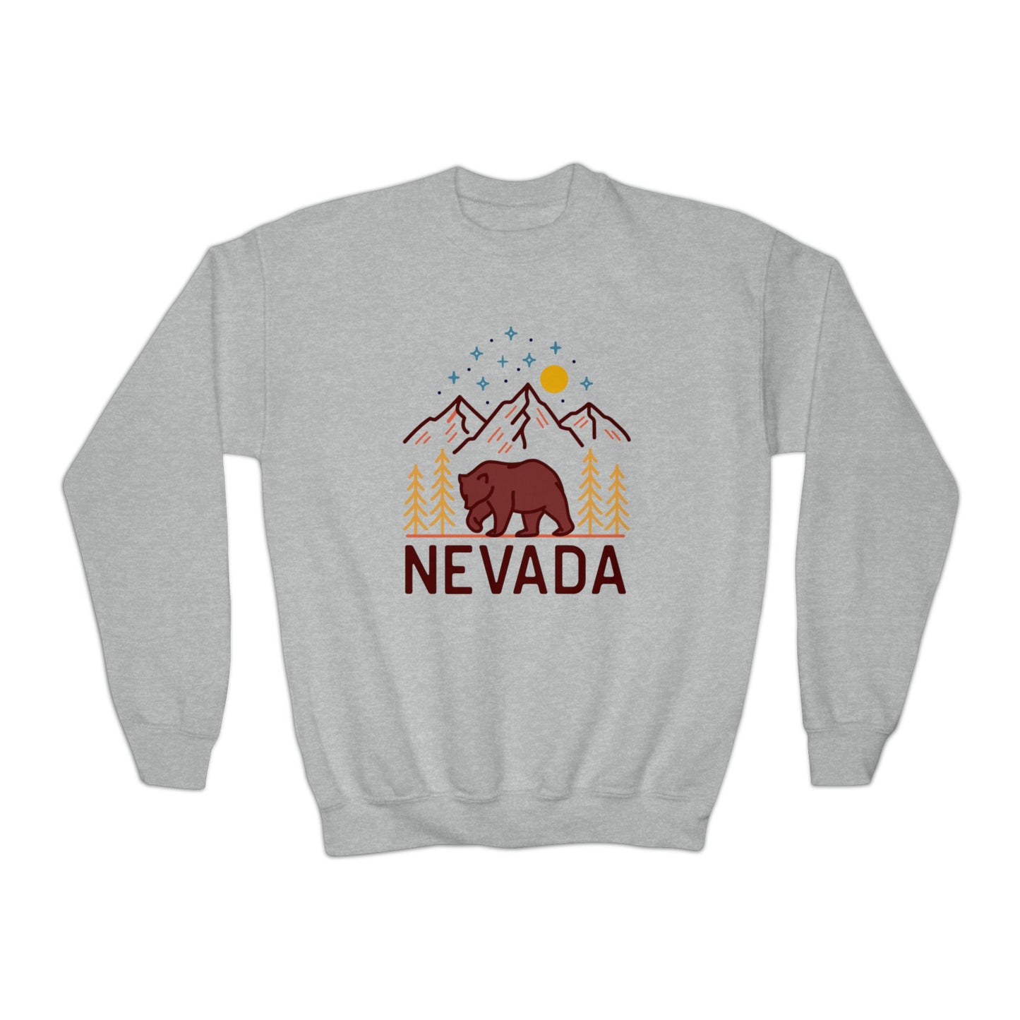 Nevada Youth Sweatshirt Unisex Kid39s Nevada Crewneck Sweatshirt Personalization Available Sweatshirt – Soft Feel · Must-Have Style