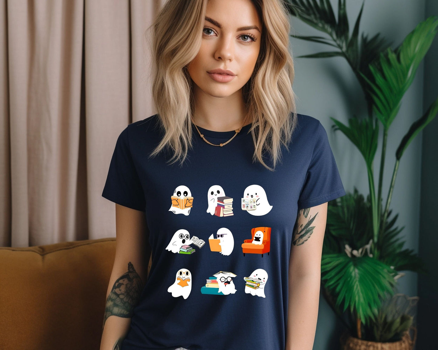 Ghost Reading Shirt Halloween School Shirt Teacher Halloween Shirt Halloween Gift Book Lover T Shirt Reading Shirt Teacher GiftTrendy Graphic Tee – Easygoing Wear · Top Pick For Any Outfit