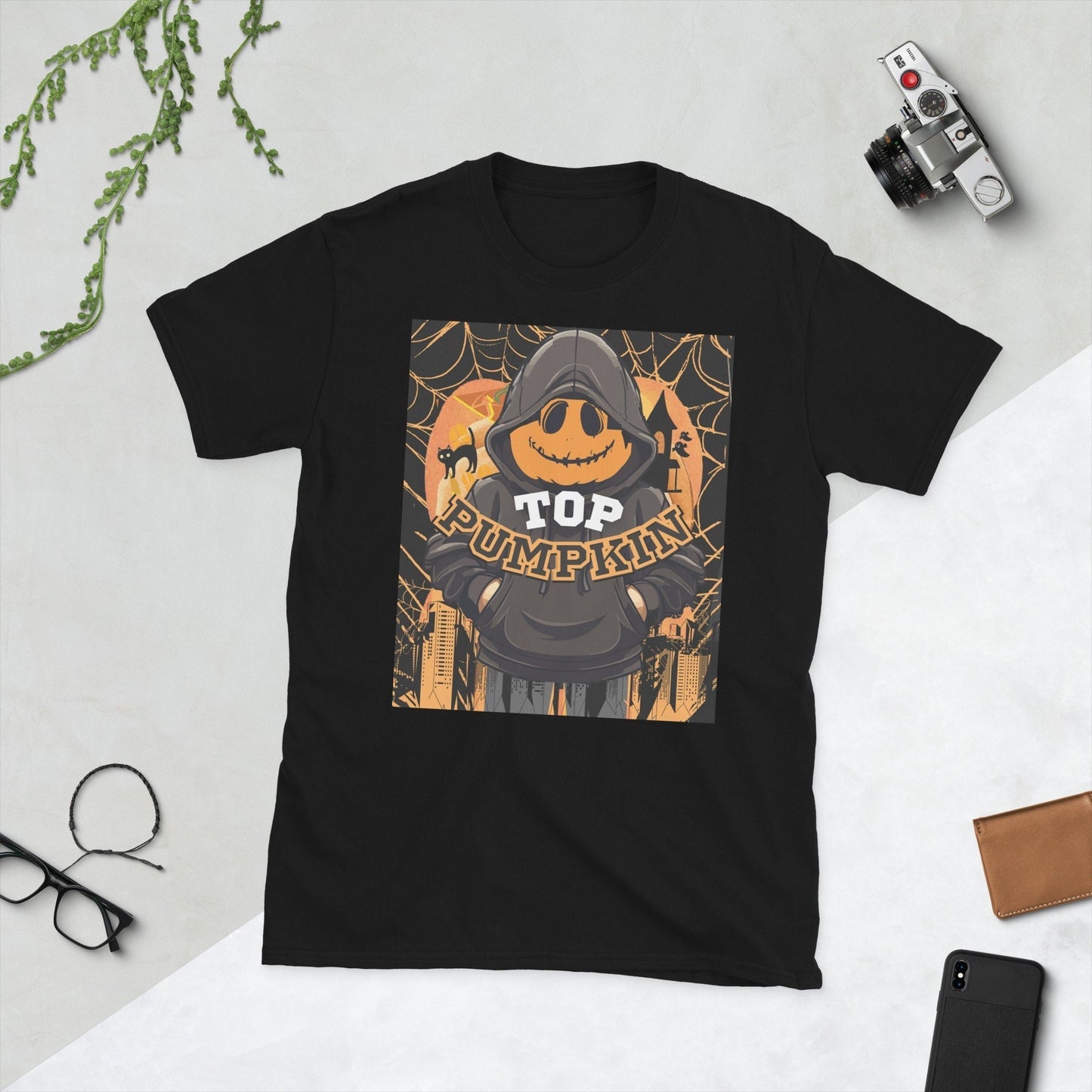 Top Pumpkin Halloween Short Sleeve Unisex T Shirt Graphic Tee – Aesthetic Look · Must-Have Style