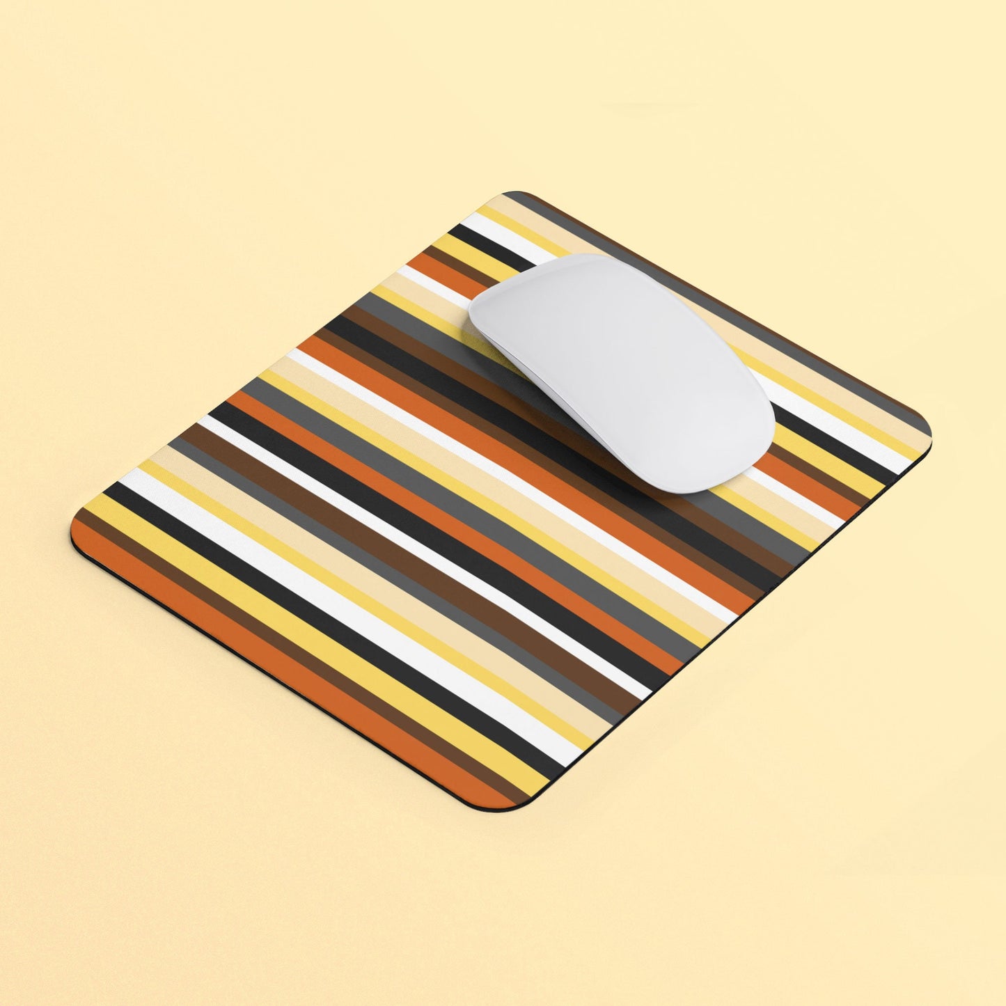 Bear Pride Flag Stripes Mouse Pad Rectangle Mouse Pad Gay Bear Pride Mouse Pad Bear Brotherhood Flag Mousepad Home Office Gift Graphic Tee – Aesthetic Look · High-Quality Print