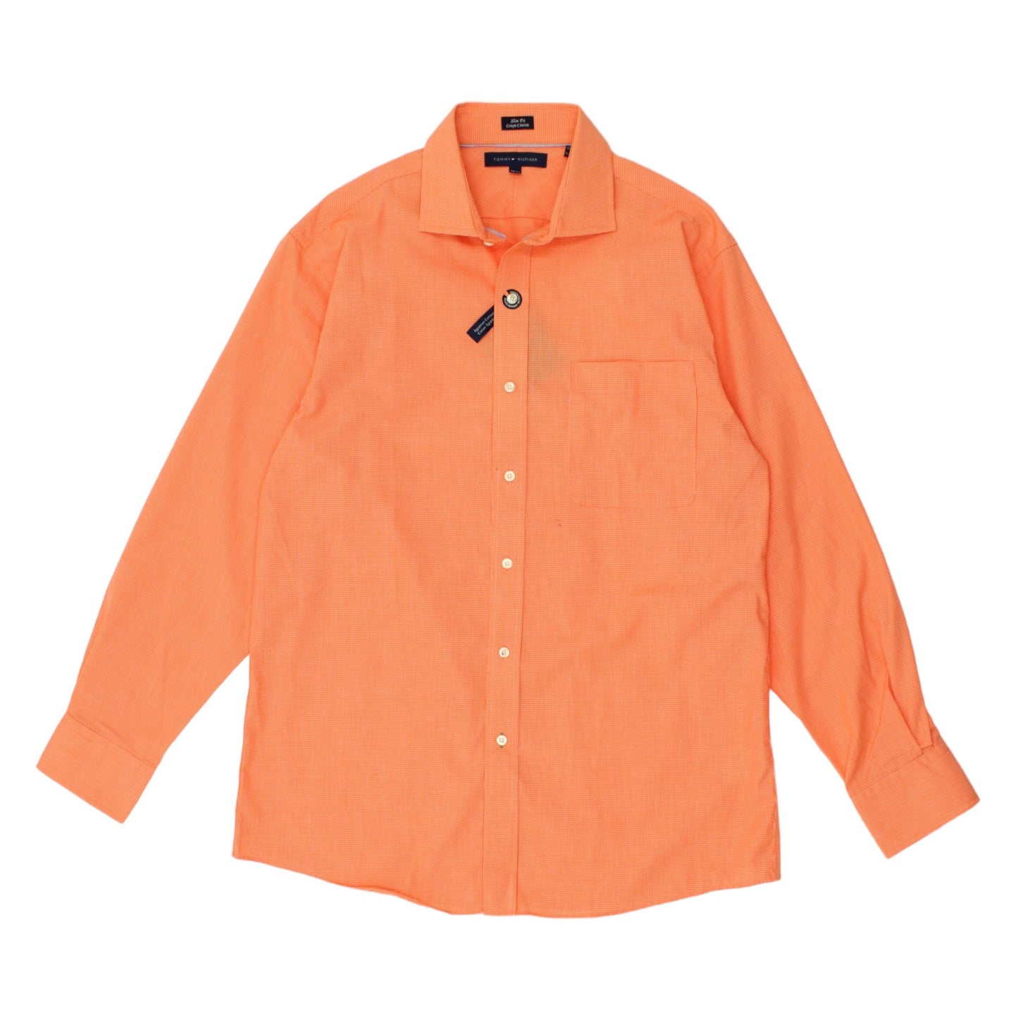 Tommy Hilfiger Slim Fit Long Sleeve Button Up Shirt Designer Orange VTG Graphic Tee – Everyday Comfort · Great Gift For Fans