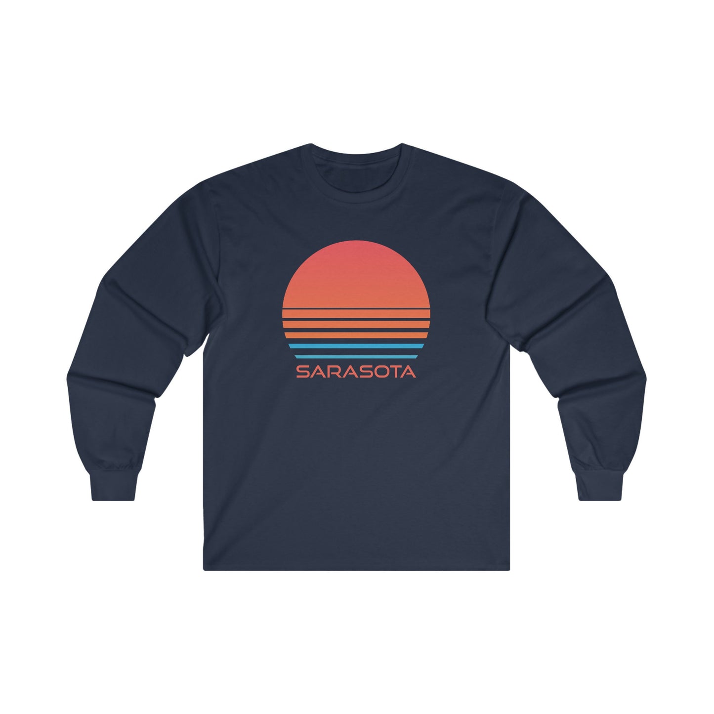 Sarasota Florida Long Sleeve Shirt Retro Unisex Sarasota Long Sleeve Tee Personalization Available Graphic Tee – Soft Feel · Must-Have Style