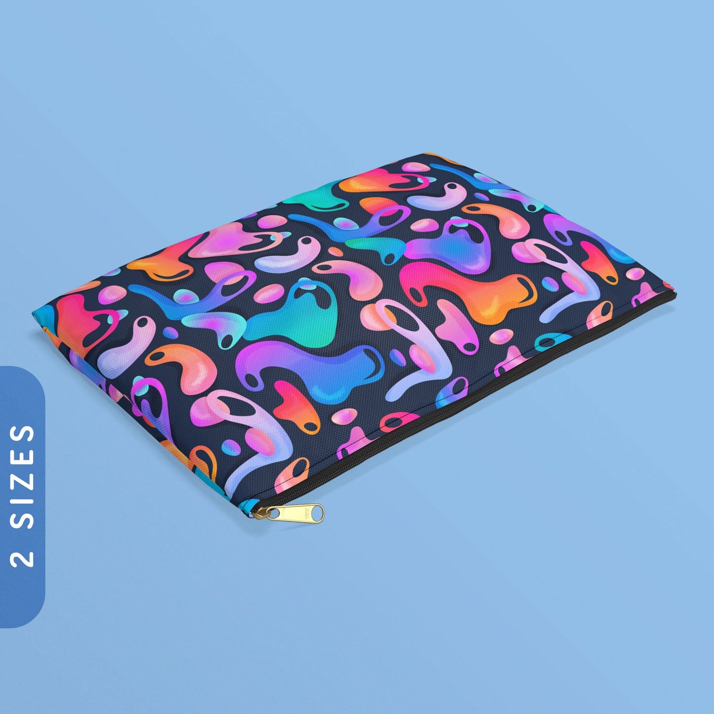 Abstract Rainbow Lava Pattern Accessory Pouch Neon Color Zip Pouch Colorful Coin Purse Boho Zippy Wallet Lava Coin Zipper Wallet Graphic Tee – Soft Feel · Trending Graphic Apparel