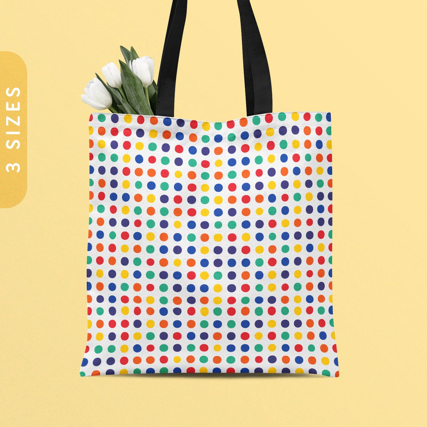 Rainbow Polka Dots Tote Bag All Over Print Tote Bag LGBTQ Pride Shoulder Bag Shopping Bag Dot Day Tote Bag Reusable Bag Tote Bag – Warm & Stylish · Trending Graphic Apparel