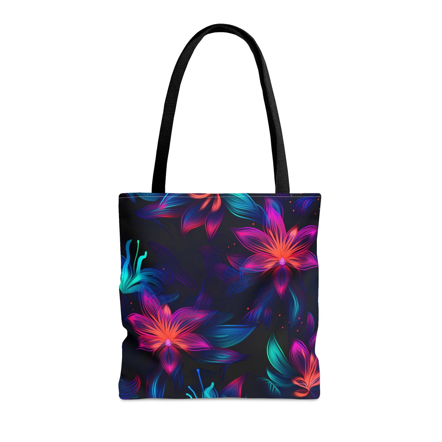 Burst of Neon Blossoms All Over Print Tote Bag Tote Bag – Premium Graphic · Perfect For Daily Wear