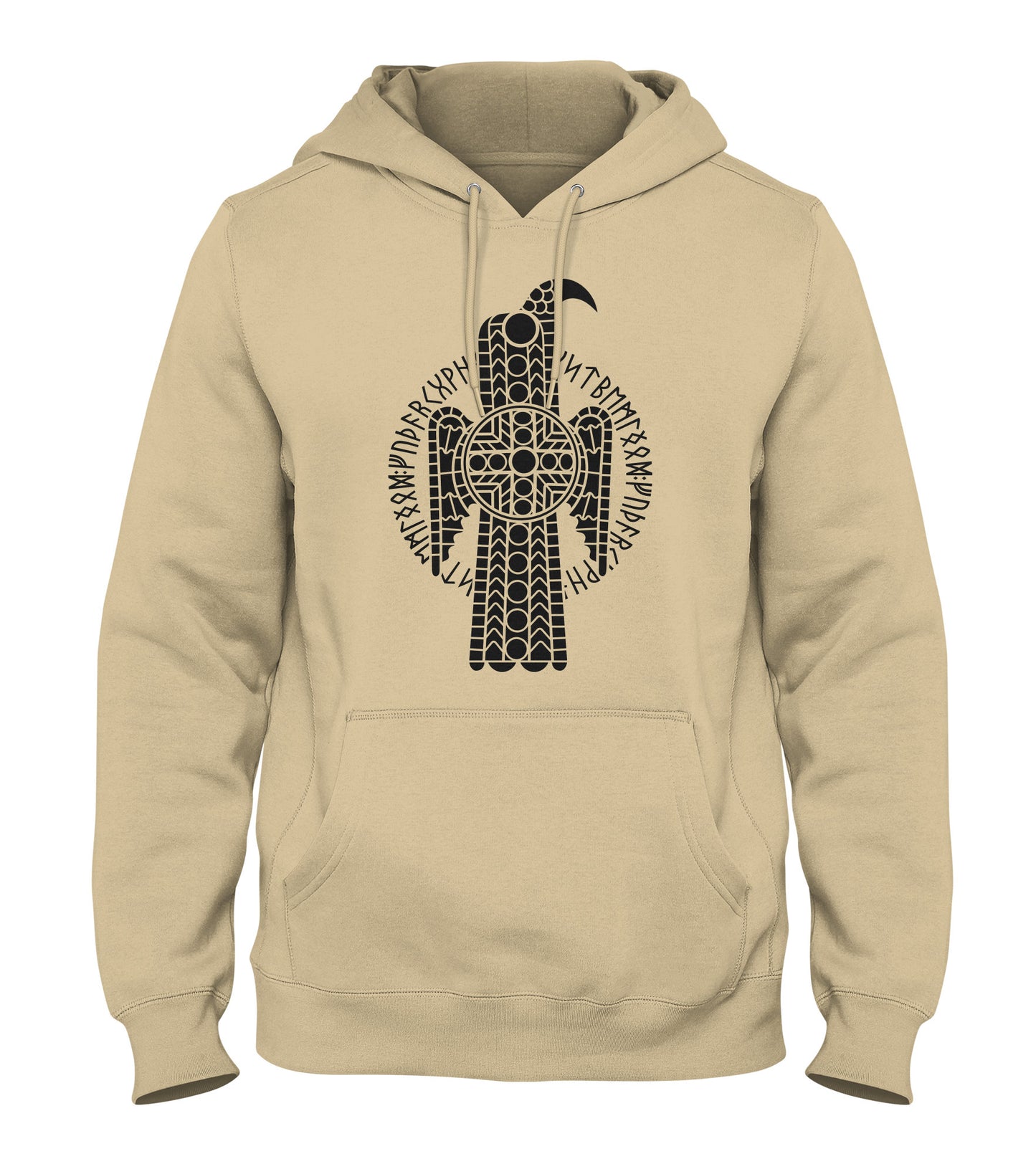 Viking Hoodie Norse Culture Pagan Glyph Raven of Midgard Hoodie Hoodie – Warm & Stylish · High-Quality Print