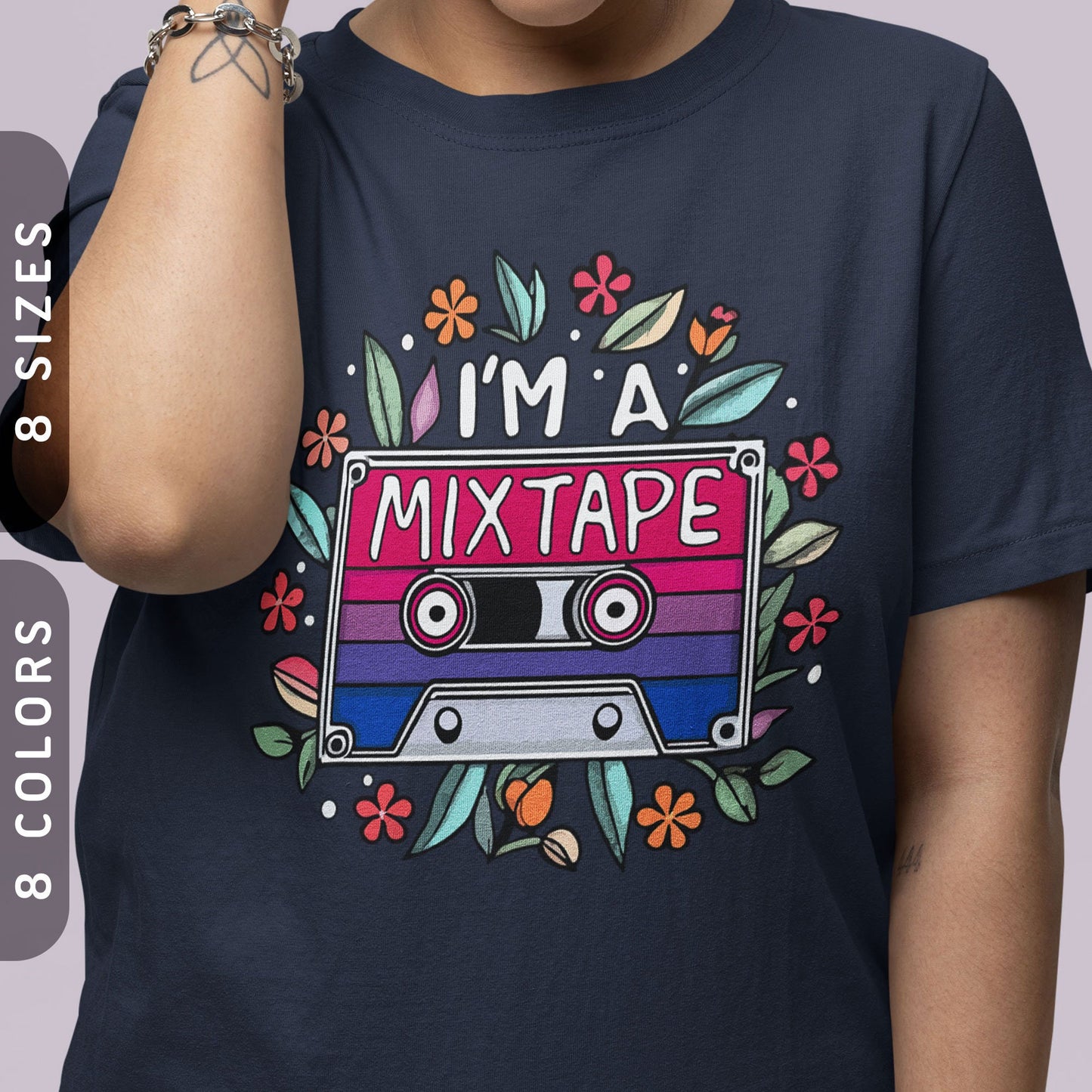 Subtle Bisexual Shirt I39m a Mixtape Unisex T Shirt Funny Bi Pride Shirt Bisexual Flag Colors Tshirt Discreet Bisexual Flag Graphic Tee – Bold Style · Top Pick For Any Outfit