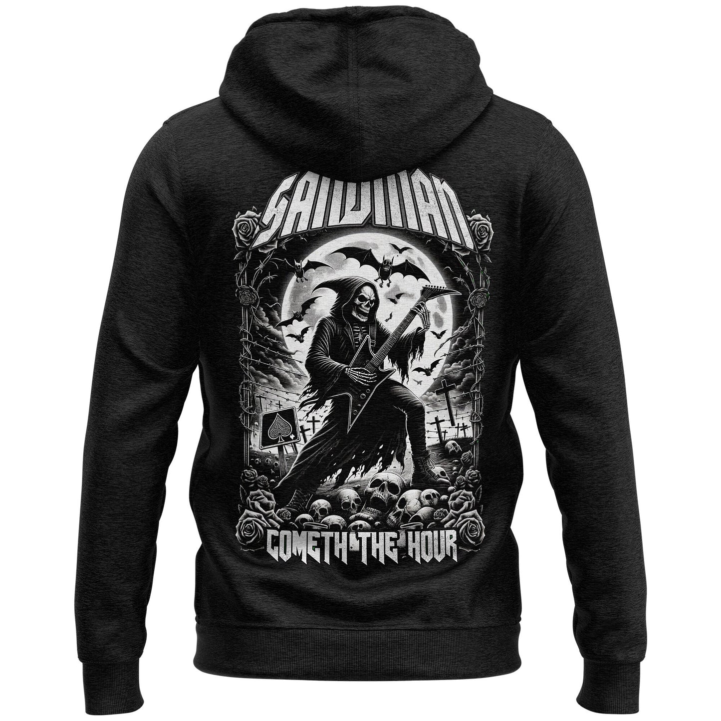 Heavy Metal Gothic Sandman Grim Reaper Zip Hoodie Hoodie – Bold Style · Trending Graphic Apparel