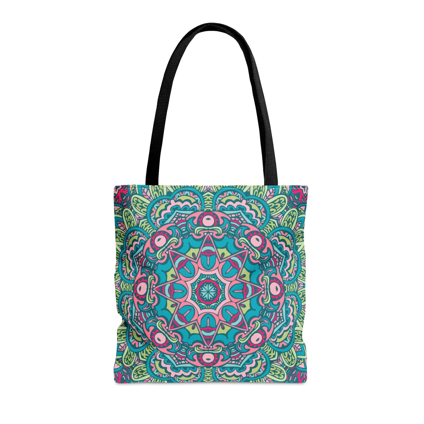 Green and Blue Boho Vibes Tote Bag AOP Design for Stylish Carrying Tote Bag – Soft Feel · Top Pick For Any Outfit