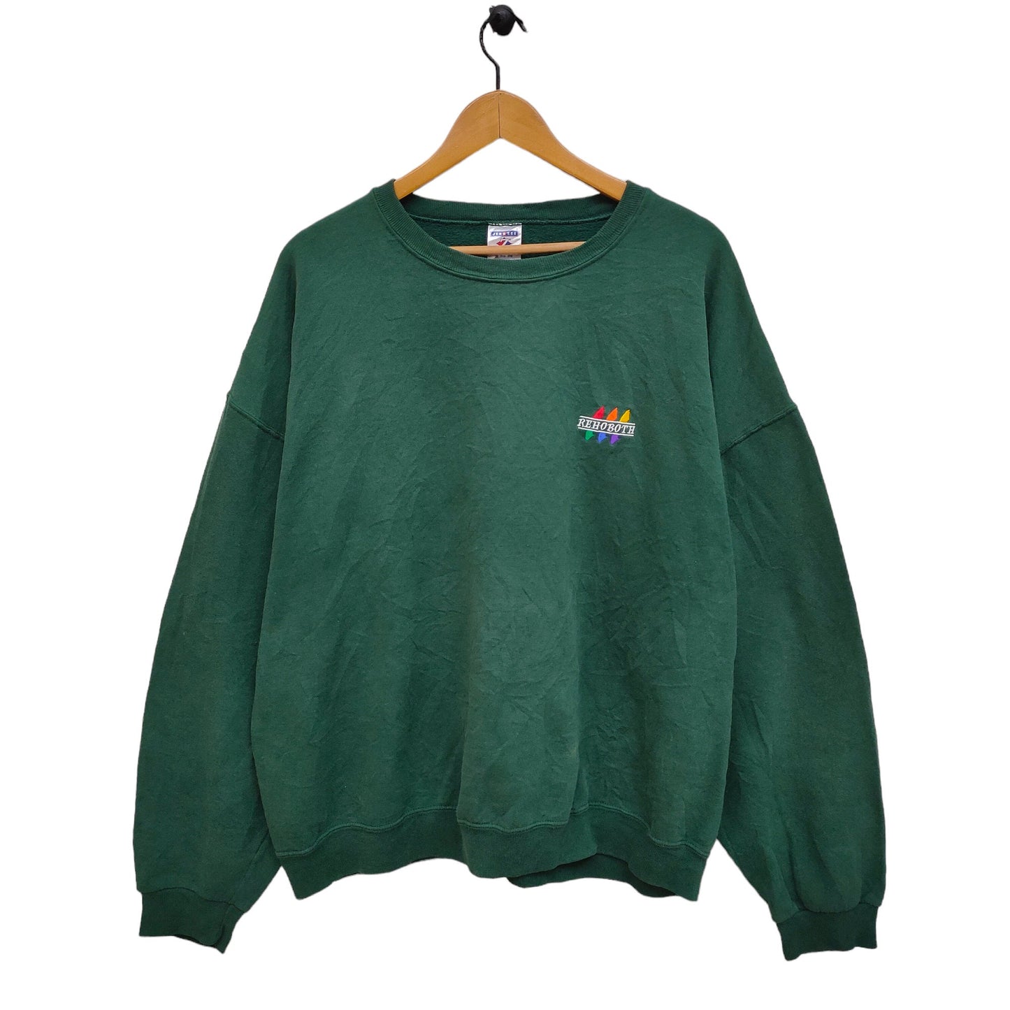 90s Rehoboth Sweatshirt Vintage Jerzees Sweater Jumper Crewneck Baggy Green Size 2XL Sweatshirt – Soft Feel · Trending Graphic Apparel