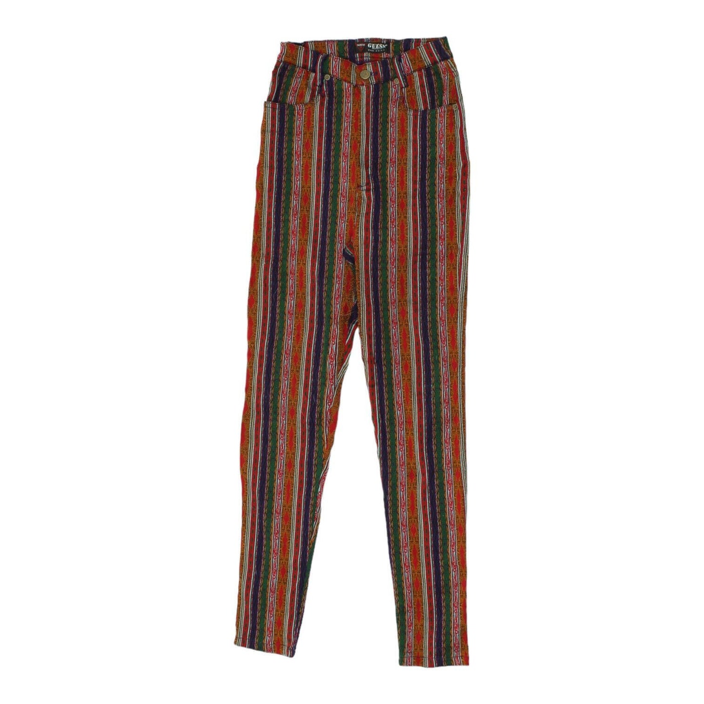 Guess Colourful Pattern Stretchy High Rise Slim Fit Trousers Vintage Designer Graphic Tee – Feel-Good Design · High-Quality Print